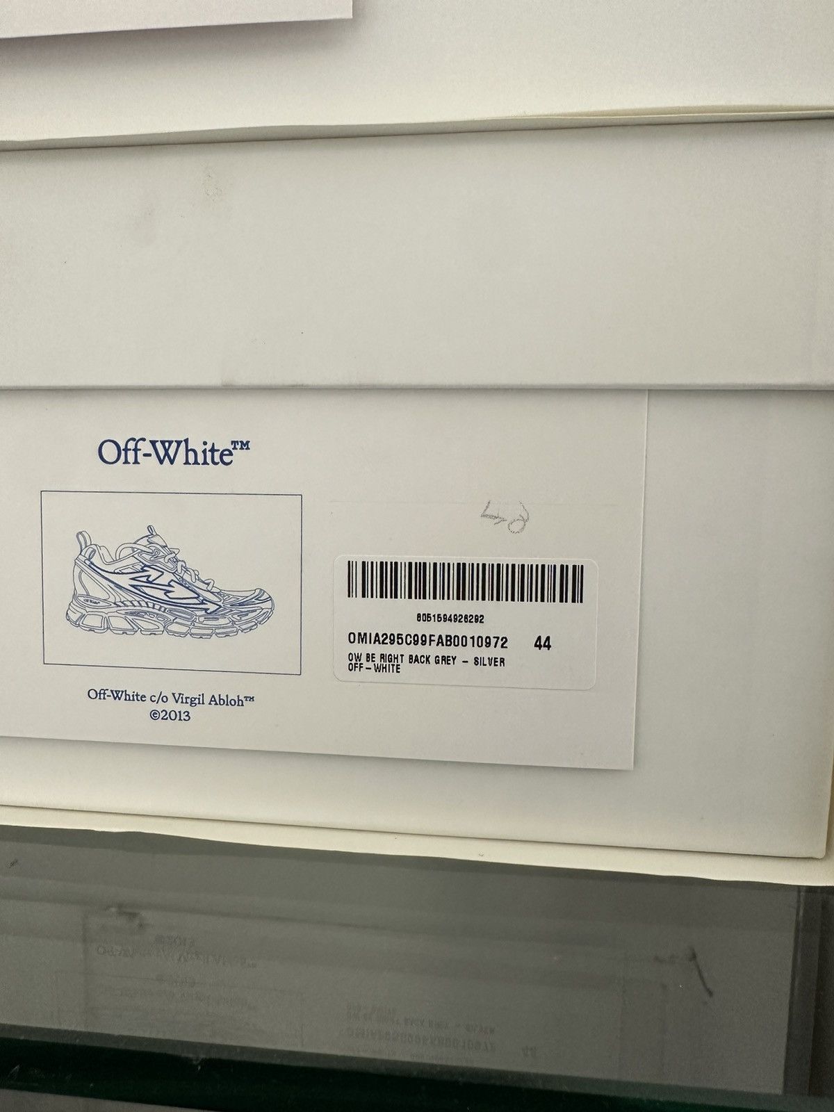 Off-White OFF-WHITE - Be Right Back Sneakers Grey Size US 10.5 / EU 43-44 - 10 Thumbnail