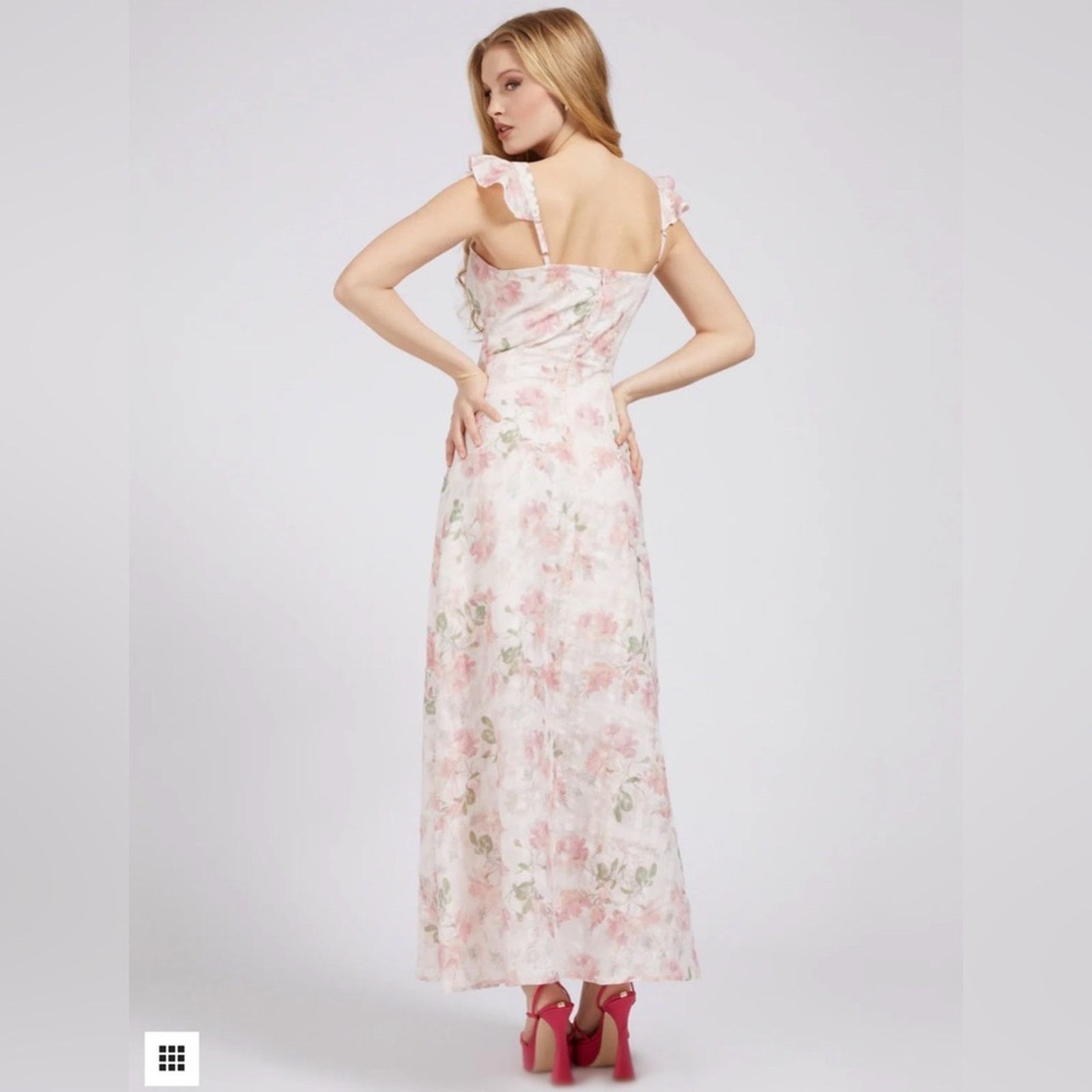 Other New Elegant Floral Dress in Pink and White size 2 Size XS / US 0-2 / IT 36-38 - 2 Thumbnail