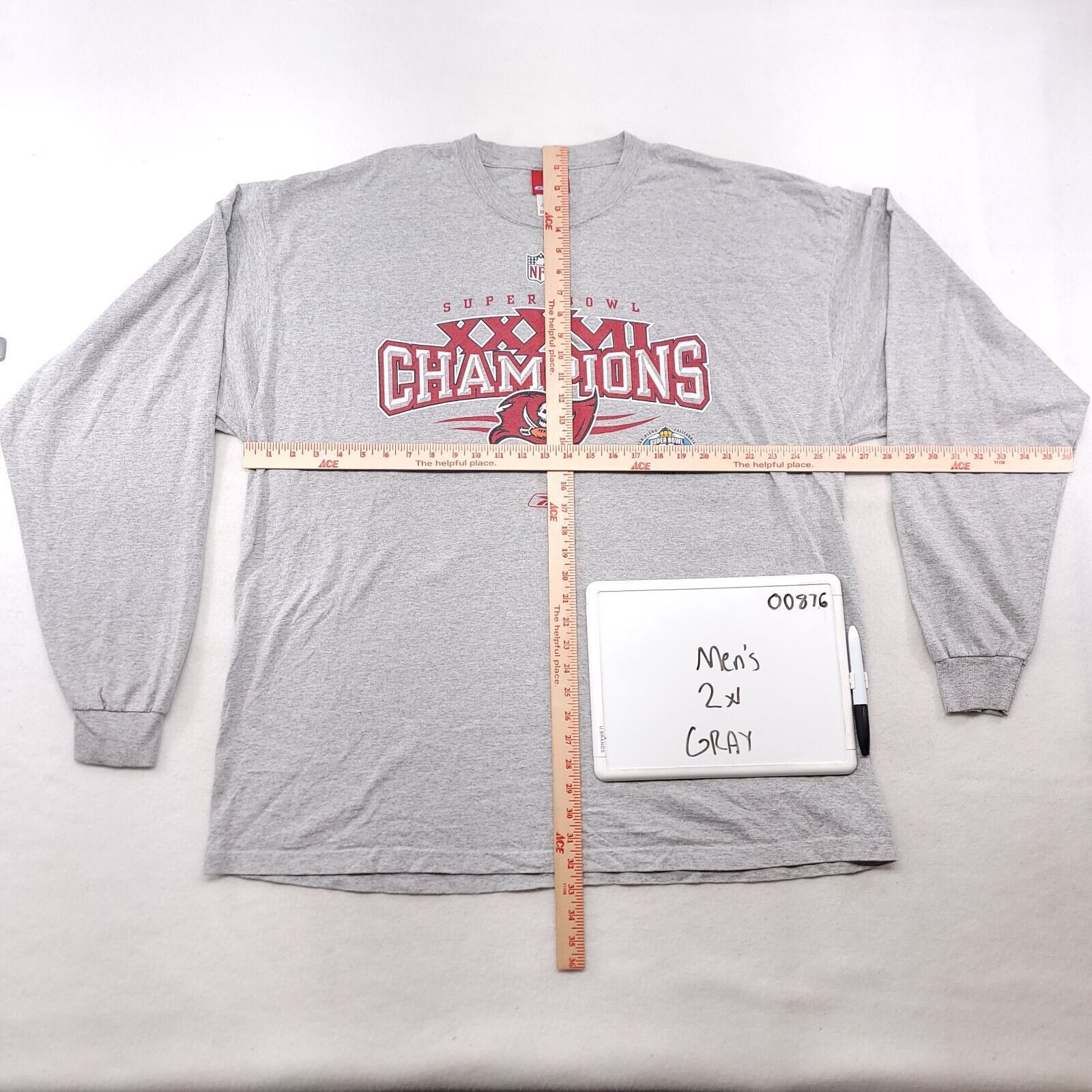 Reebok Reebok Superbowl 37 Crew Neck Sweatshirt Mens Size 2XL Gray Size US XXL / EU 58 / 5 - 8 Thumbnail