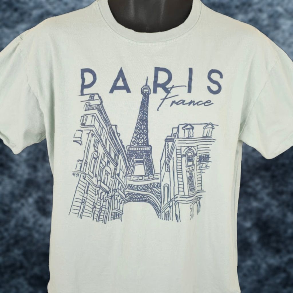 Vintage VINTAGE Paris France T Shirt Mens Size Small Green OVERSIZED Destination Travel Tee Size US S / EU 44-46 / 1 - 1 Thumbnail