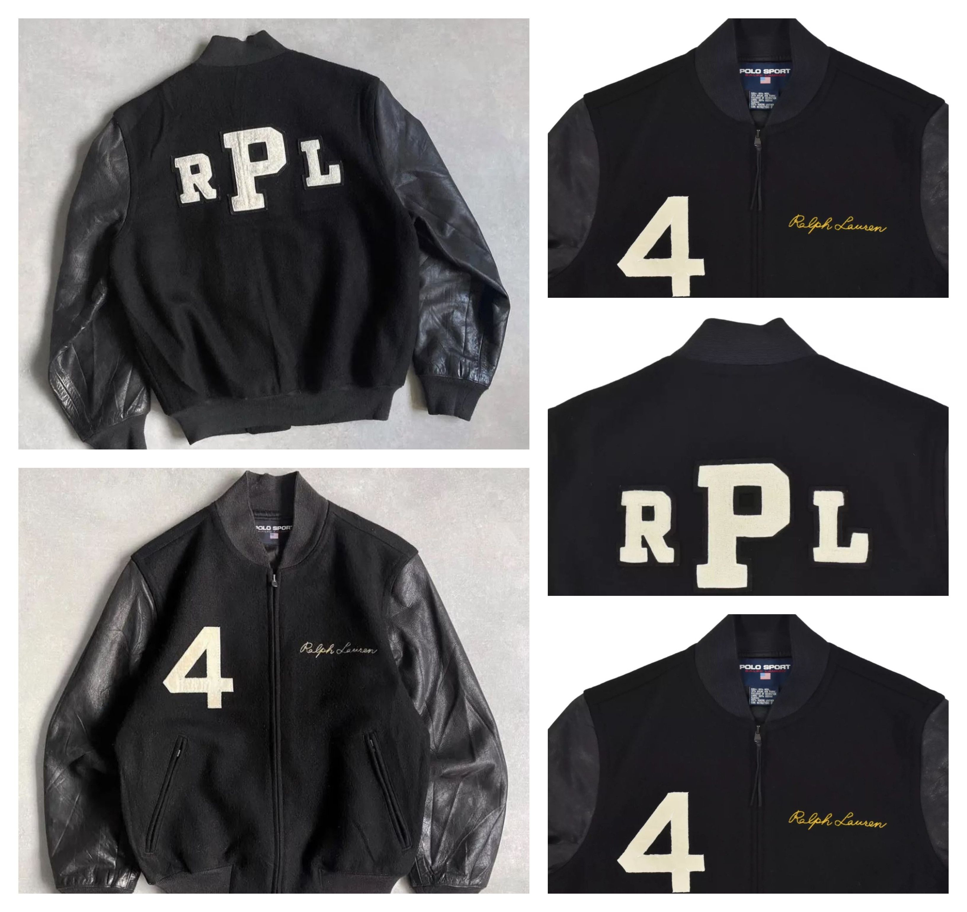Vintage Polo Ralph Lauren Sport RPL Varsity Jacket Size XXL