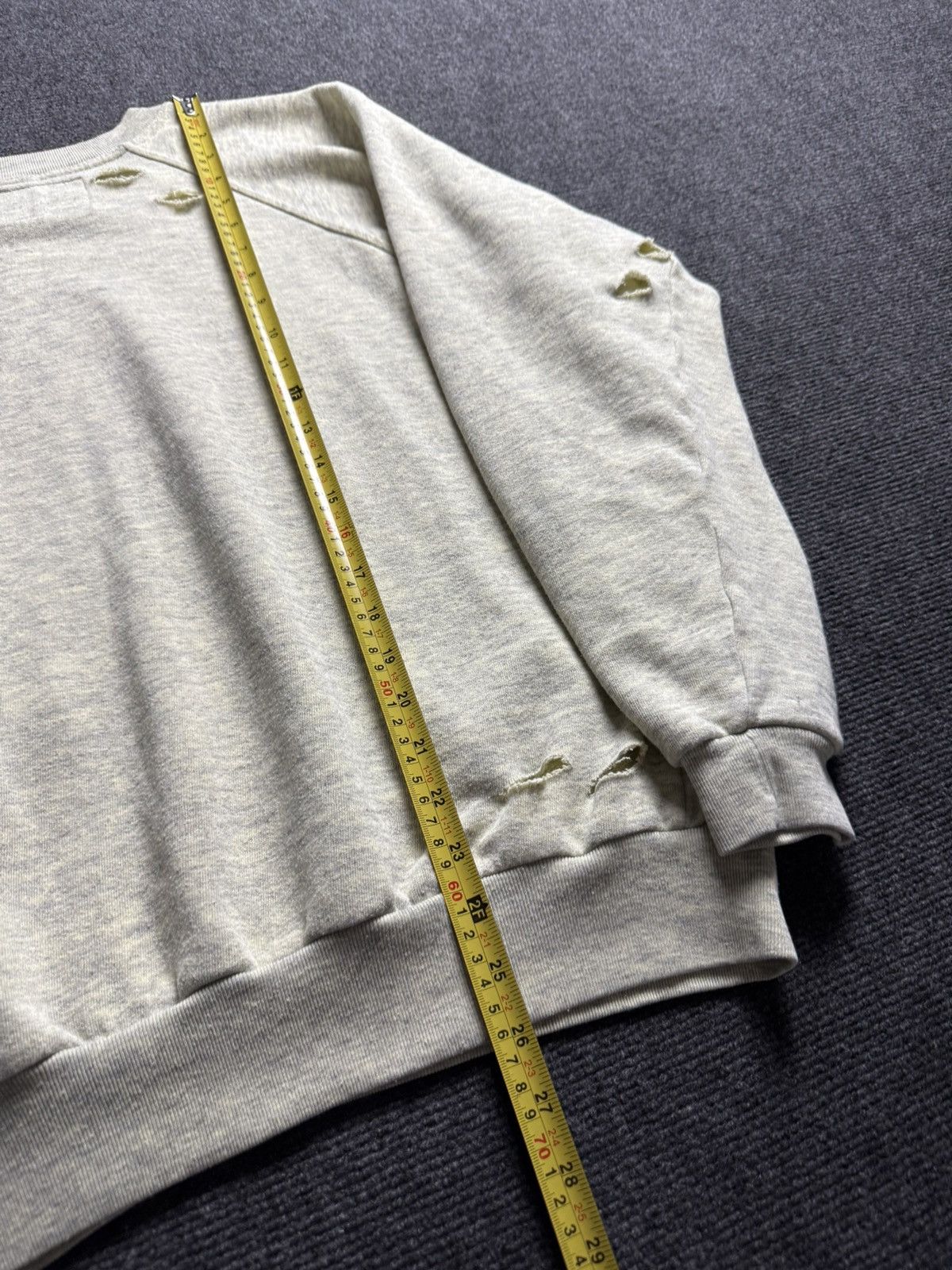 Japanese Brand Distressed Sweatshirt Switcher Grunge Crewneck Gray/Yellow Size US L / EU 52-54 / 3 - 20 Thumbnail