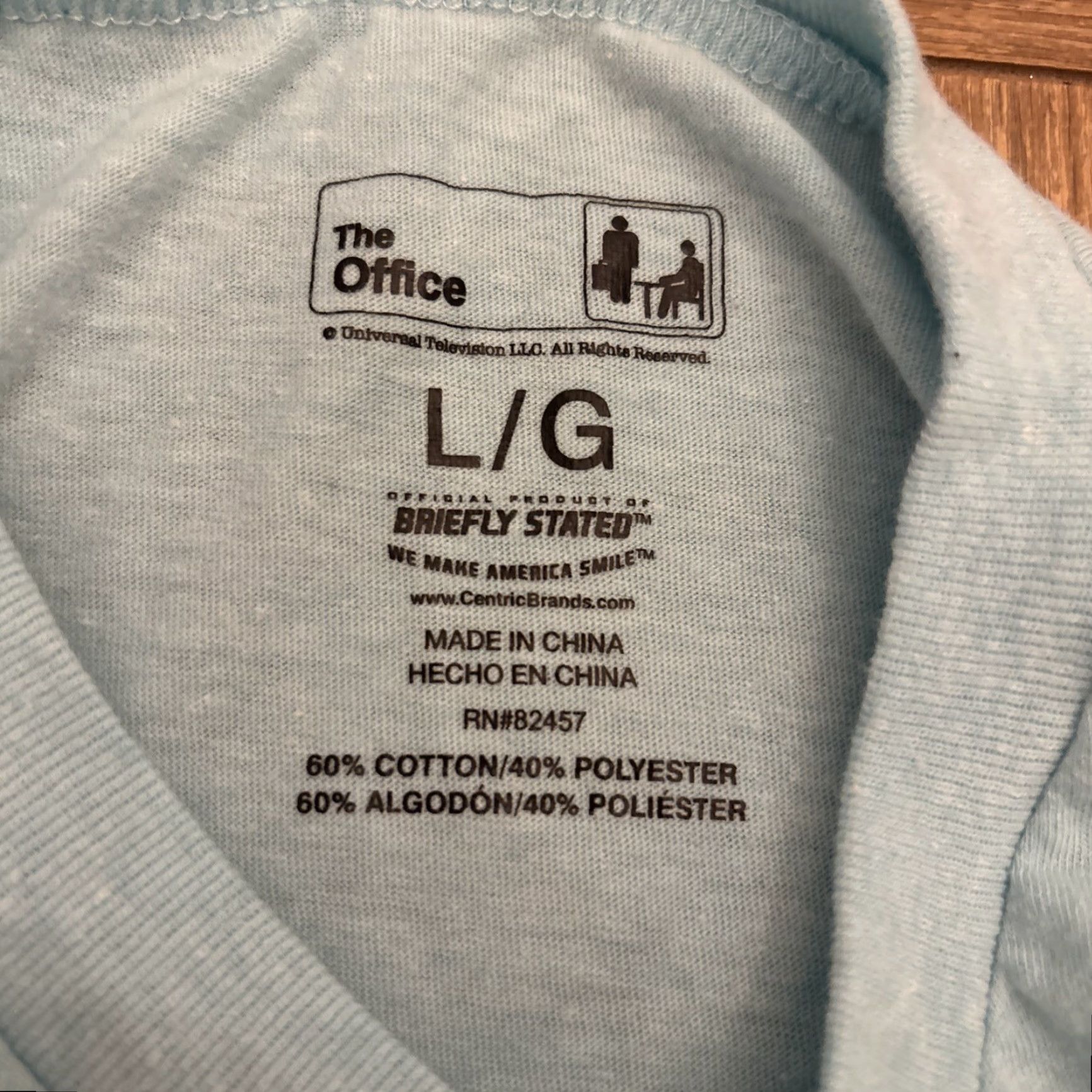 Vintage BRIEFLY STATED Michael Scott The Office Funny Quote T-Shirt Adult Large Blue 90s Mens Size US L / EU 52-54 / 3 - 3 Thumbnail