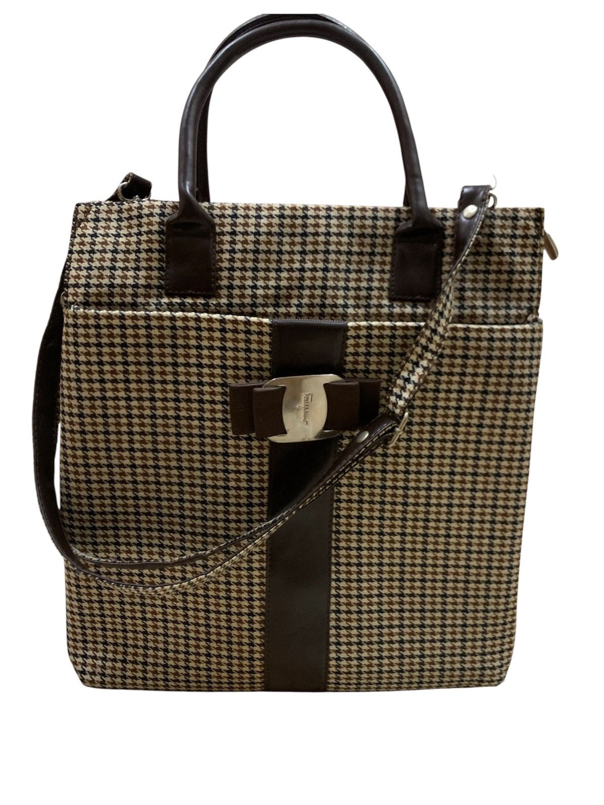 Salvatore Ferragamo Salvatore Ferragamo houndstooth tote bag 2 way Size ONE SIZE - 1 Thumbnail