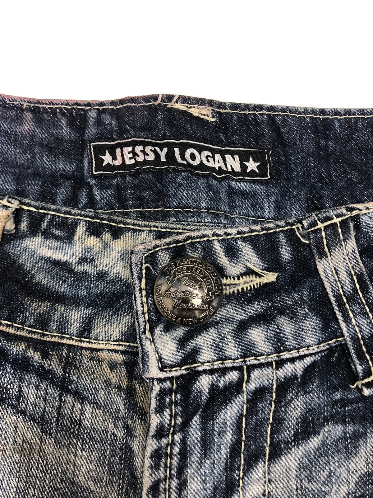 Hysteric Glamour × Undercover 🔥JESSY LOGAN THRASHED DISTRESSED DENIM PUNK JEANS Size US 28 / EU 44 - 8 Thumbnail