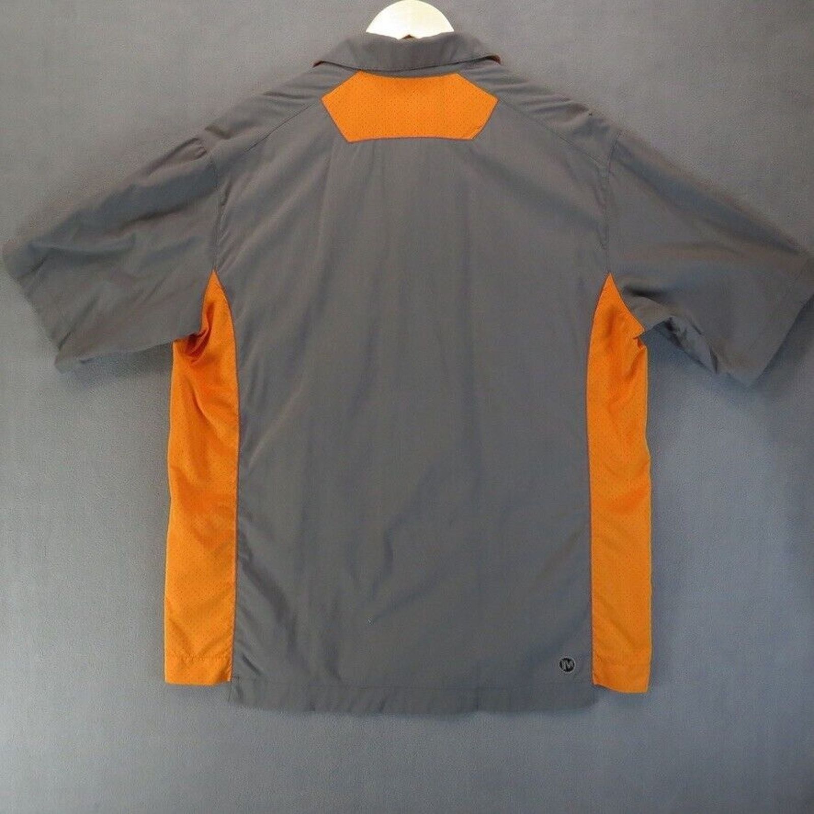 Merrell Merrell Mens Shirt Sz Large Short Sleeve Button Up Orange Gr Size US L / EU 52-54 / 3 - 6 Thumbnail