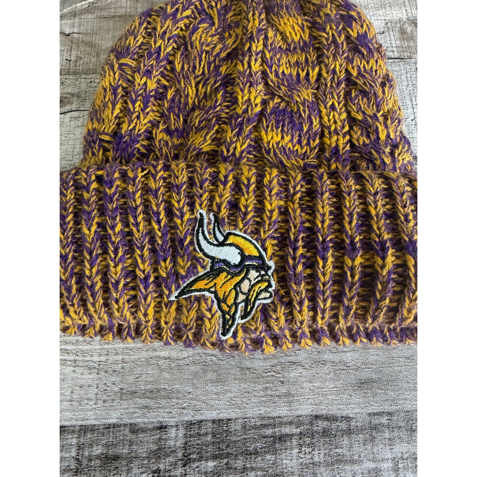 47 Minnesota Vikings Women's NFL Football Winter Beanie Size ONE SIZE - 2 Thumbnail