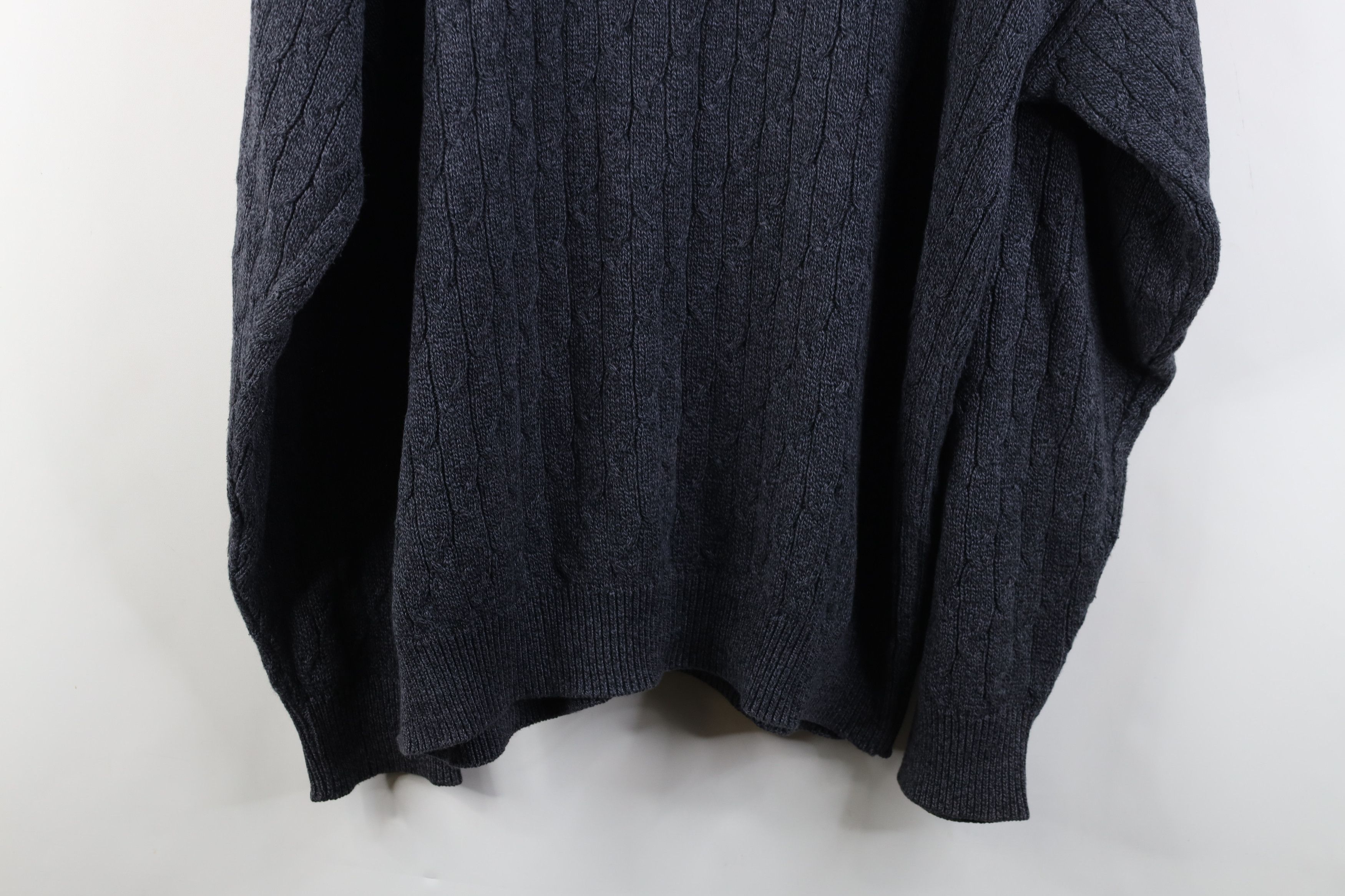 Vintage Vintage 90s Streetewar Cable Knit Cardigan Sweater Blue USA Size US XL / EU 56 / 4 - 12 Thumbnail