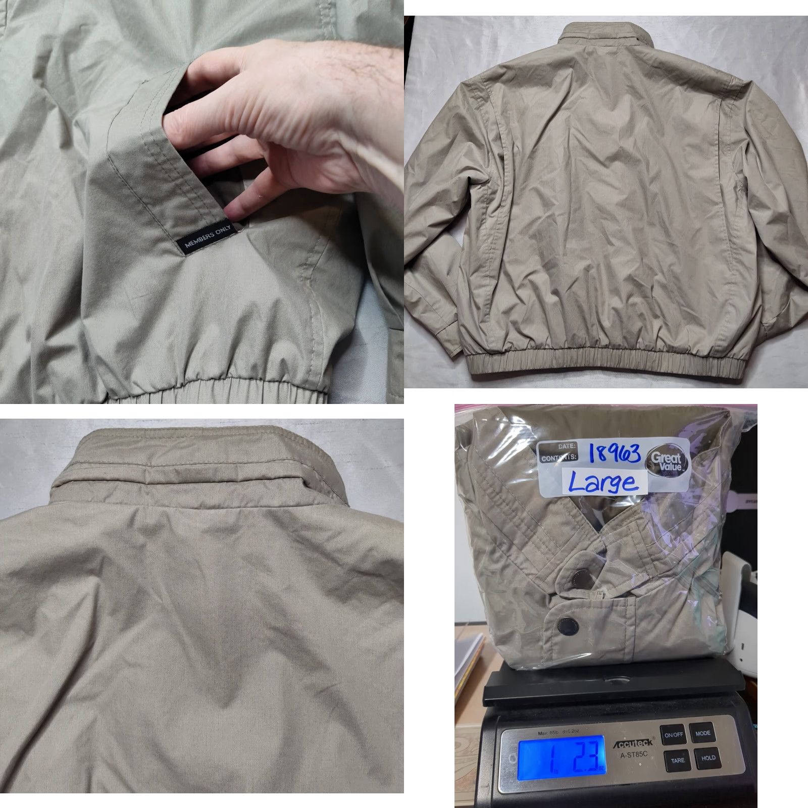Members Only MEMBERS ONLY MARINER Men L Light Brown Lined Full Zip Windbreaker Jacket EUC Size US L / EU 52-54 / 3 - 10 Thumbnail