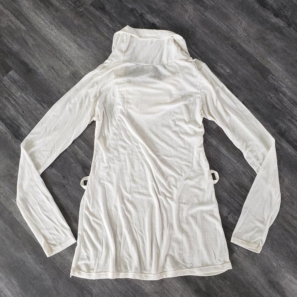 Designer White Basic Aymara Long Sleeve Turtleneck Mini Size S / US 4 / IT 40 - 2 Thumbnail