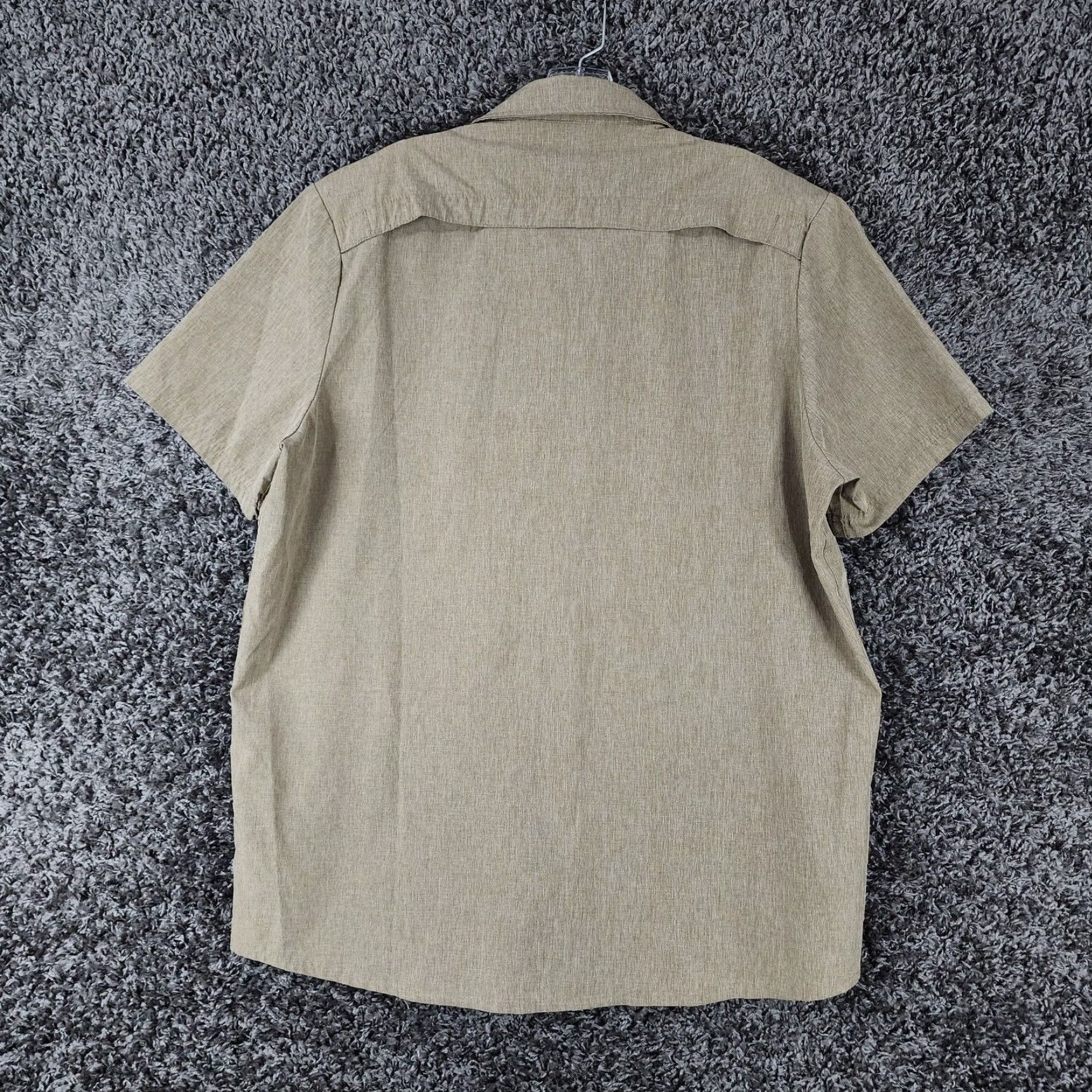 ZeroXposur ZeroXposur Outdoor Button-Up Shirt Mens Short Sleeve Brown XL with Pockets Size US 36 / EU 52 - 6 Thumbnail