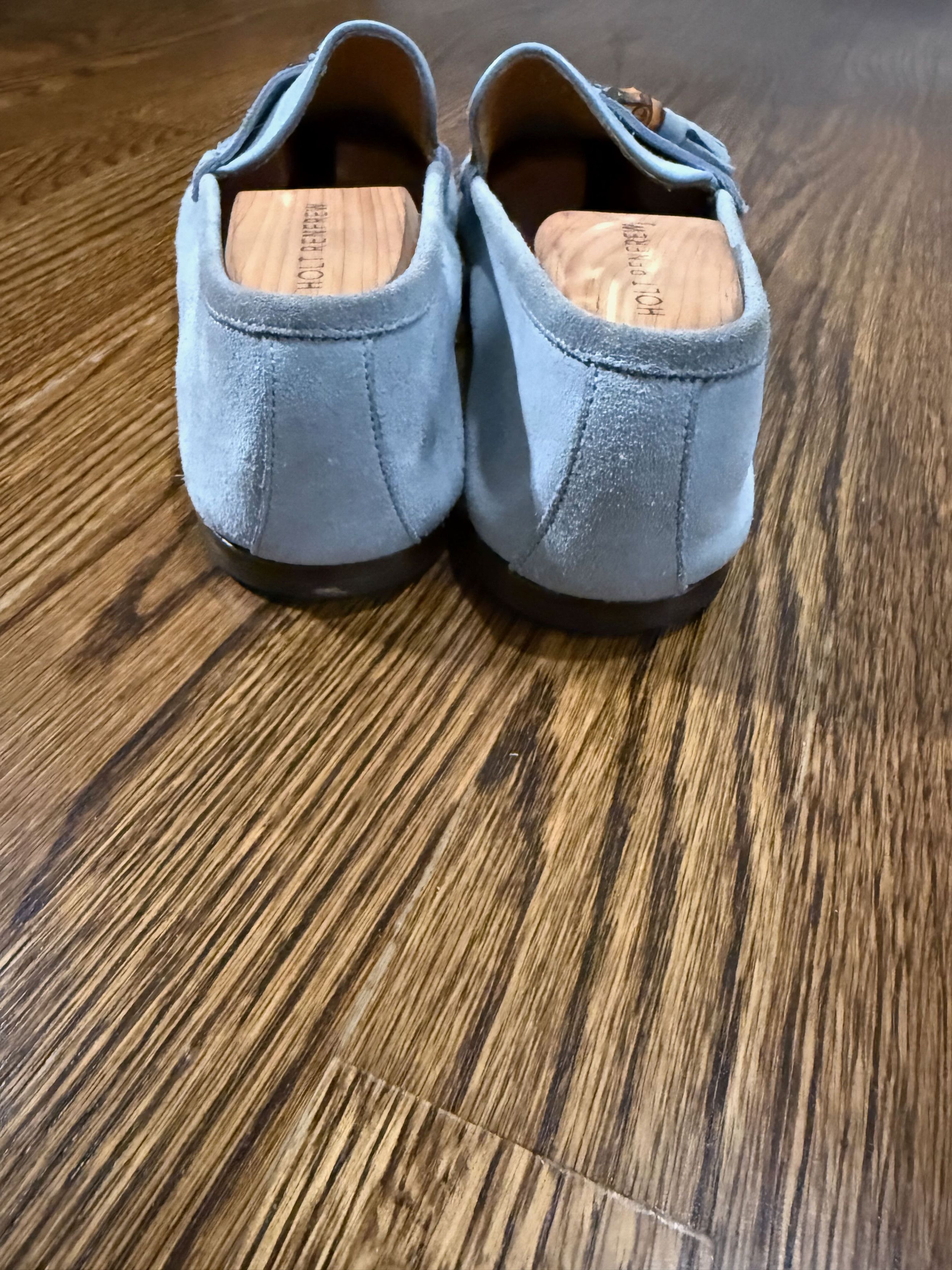 Gucci Gucci Bamboo Tassel Loafers Light Blue Suede Made in Italy Size US 9 / EU 42 - 4 Thumbnail