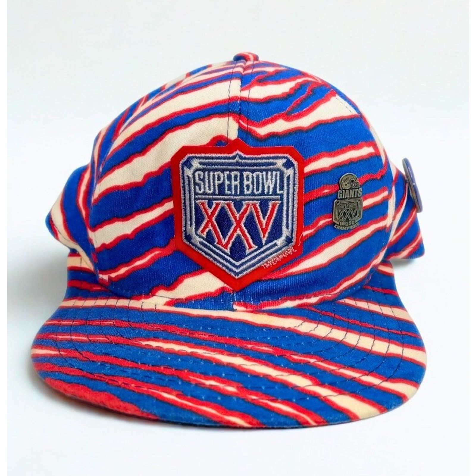 Zubaz NFL Super Bowl Zubaz Bills vs Giants Snapback Hat EUC Size ONE SIZE - 4 Thumbnail