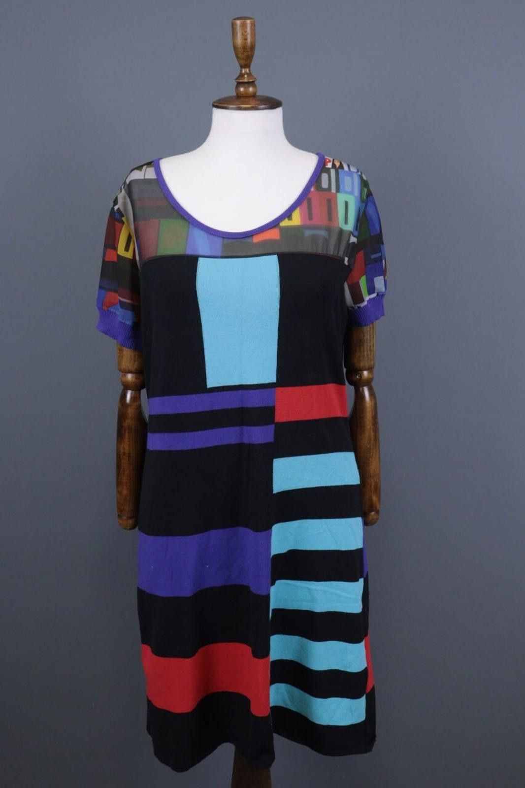 Designer Aventures des Toiles Multicolor Printed A-Line Dress Size M / US 6-8 / IT 42-44 - 1 Thumbnail