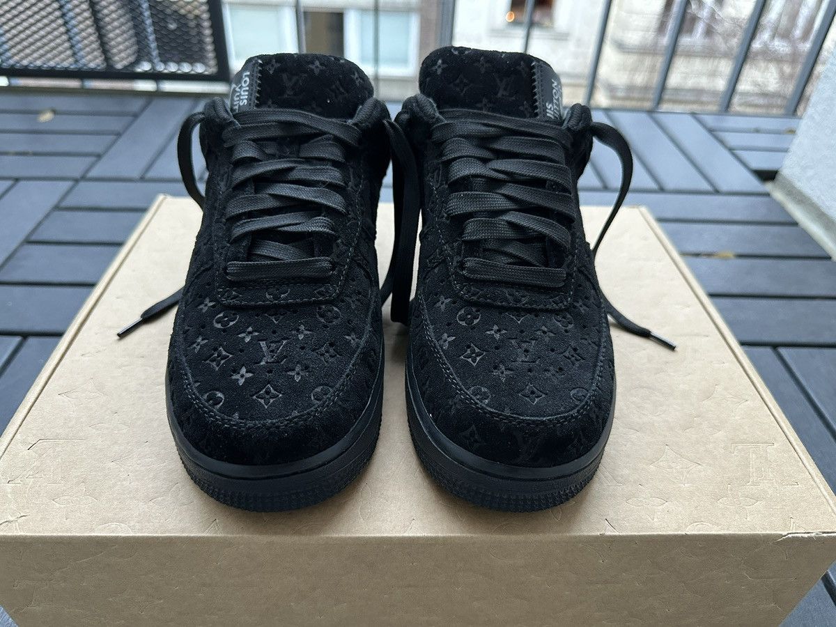 Louis Vuitton Louis Vuitton Nike Air Force 1 Low Black Size US 6 / EU 39 - 3 Thumbnail