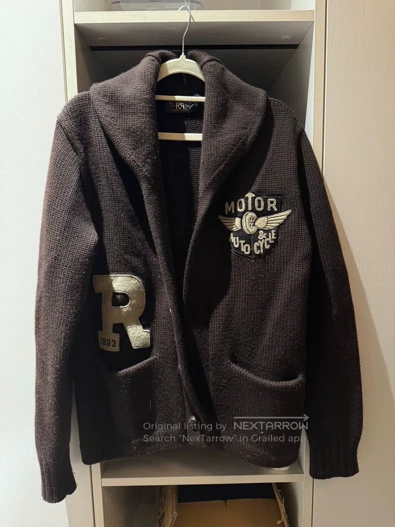 RRL Ralph Lauren RRL Ralph Lauren Green Fruit Collar Cashmere Cardigan Size US S / EU 44-46 / 1 - 1 Thumbnail