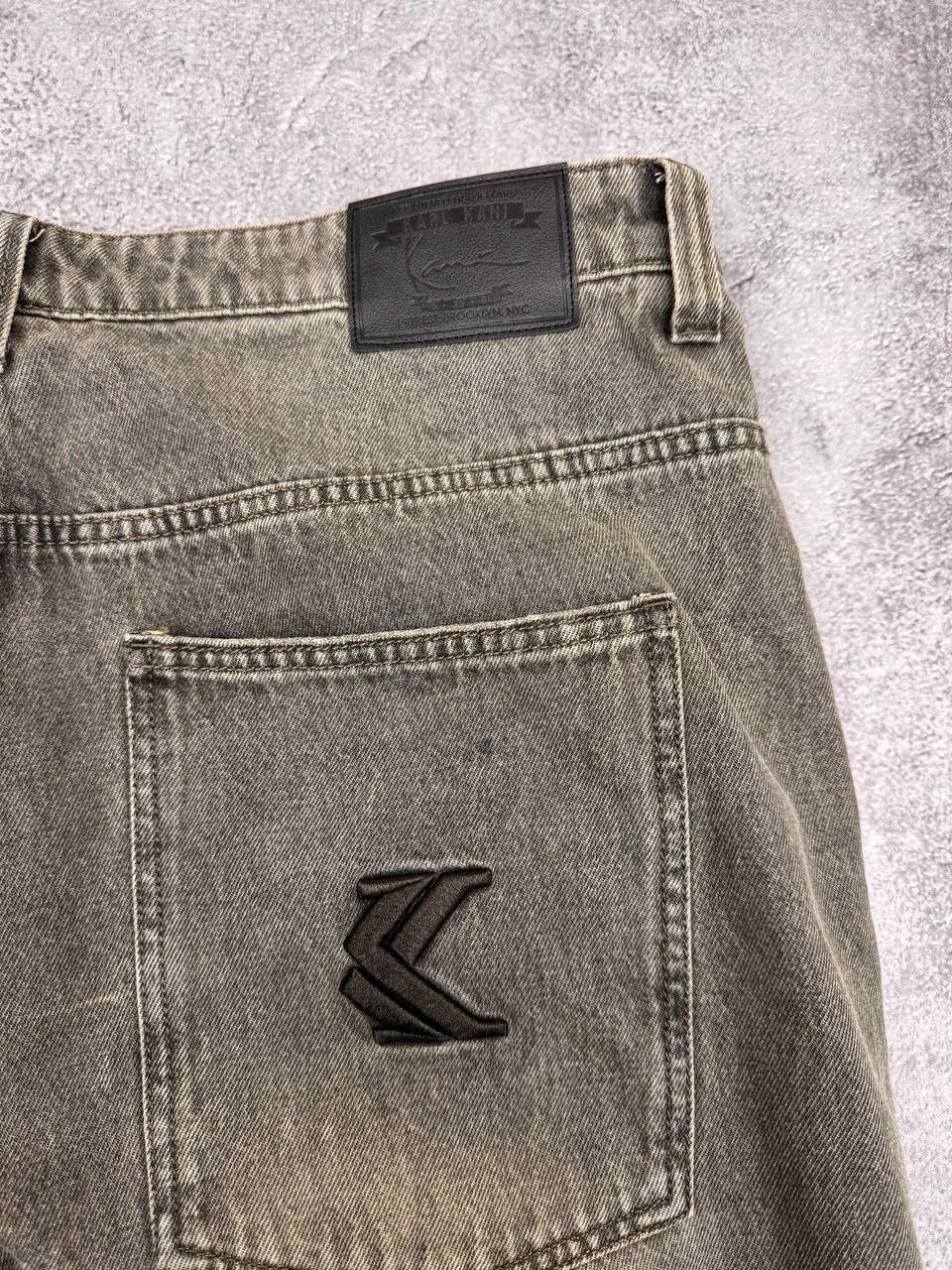 Karl Kani Karl Kani Men Baggy Jeans OG Washed Wavy Seams Green Size 34 Size US 34 / EU 50 - 4 Thumbnail