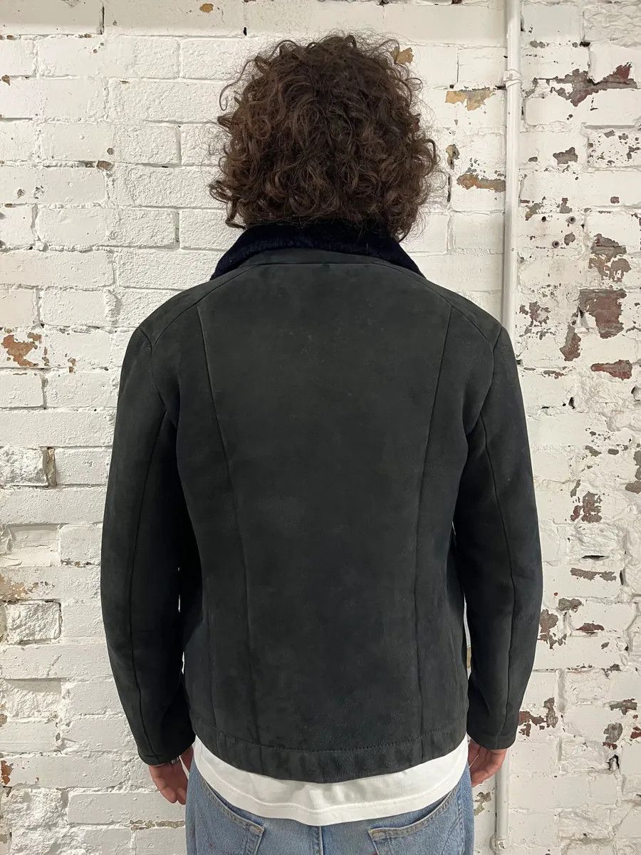 Emporio Armani 2010s Emporio Armani Black Shearling Avanat-Garde Leather Jacket Size US M / EU 48-50 / 2 - 3 Thumbnail