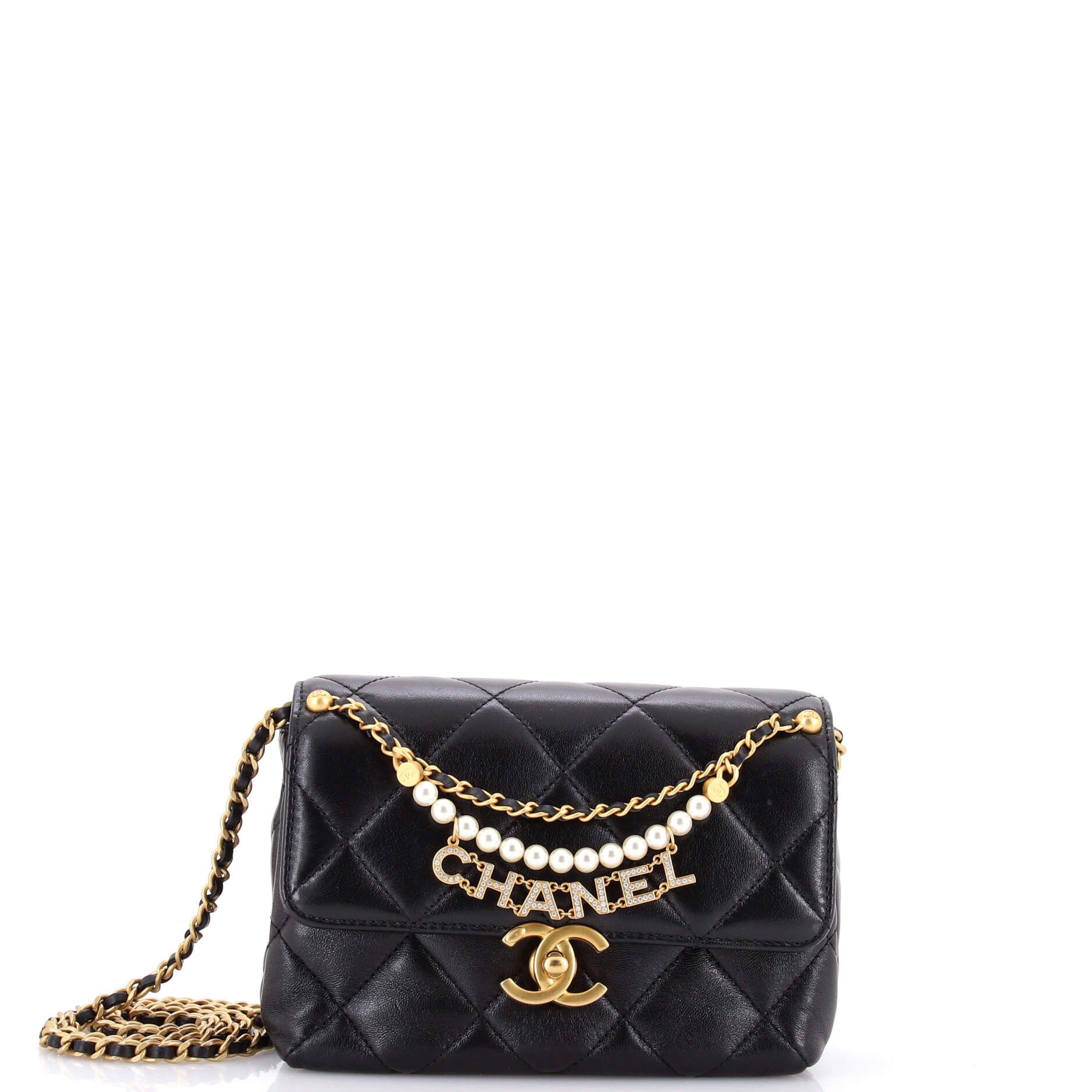 Chanel Logo Chains Flap Bag Size ONE SIZE - 1 Thumbnail