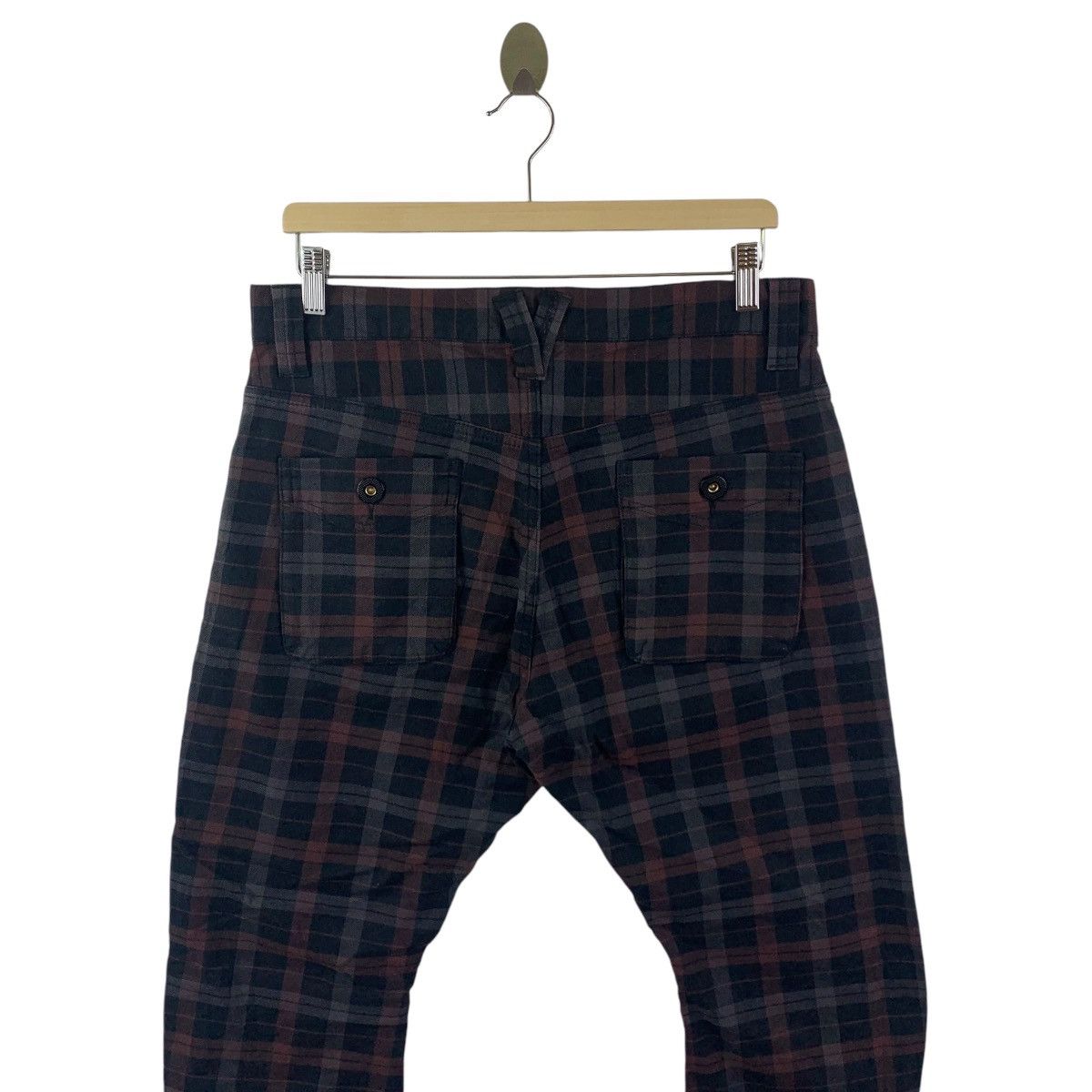 Japanese Brand × PPFM PPFM Curve multipocket checkered punk design jeans Size US 33 - 18 Thumbnail