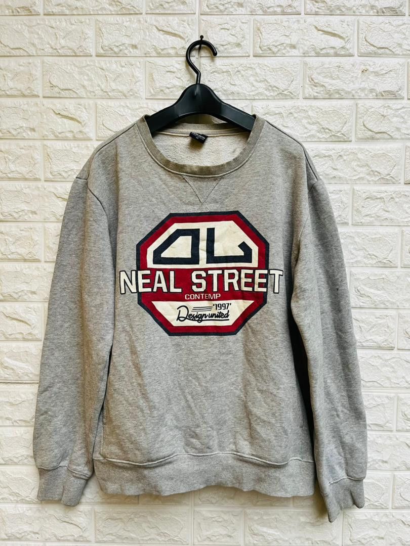 image of Vintage Design United Neal Street Hip Hop Fashion Style in Grey, Men's (Size Large)