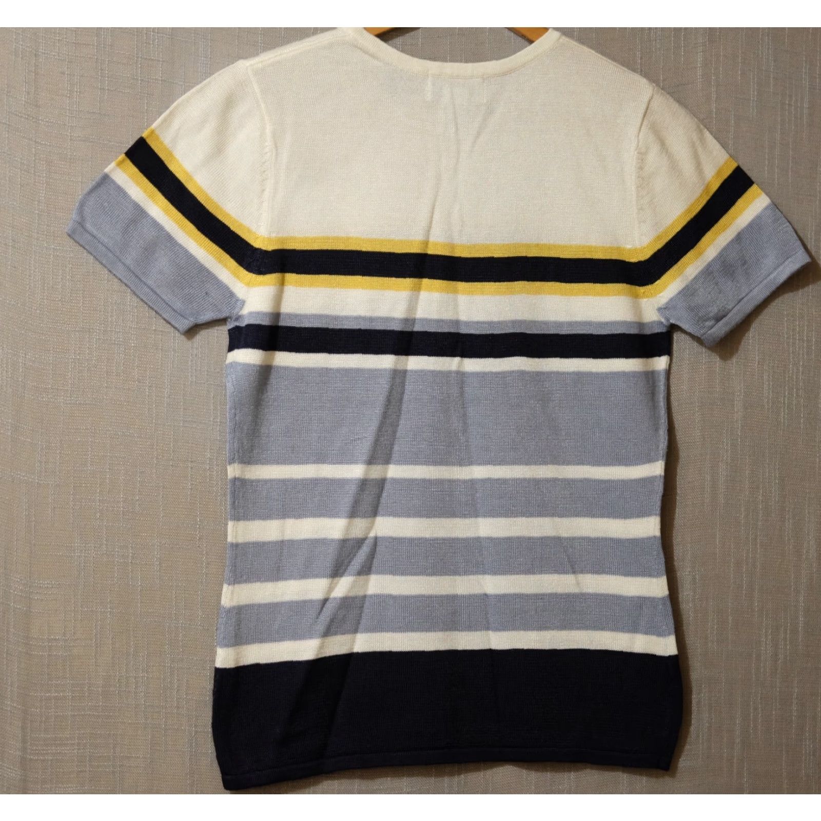 MooRER VINTAGE Jennifer Moore Shortsleeve Sweater Stripe Lightweight Womens M #A13-20 Size M / US 6-8 / IT 42-44 - 5 Thumbnail
