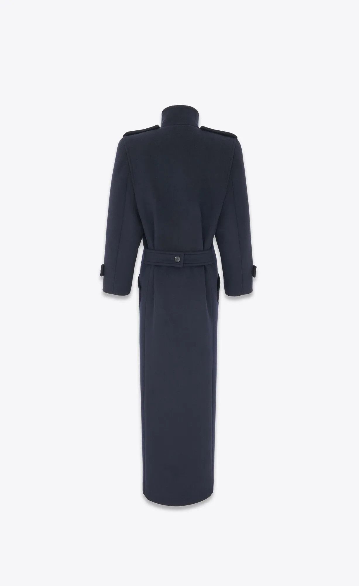 Saint Laurent Paris o1tp1o1224 Oversized Coat In Wool in Blue Size S / US 4 / IT 40 - 3 Thumbnail