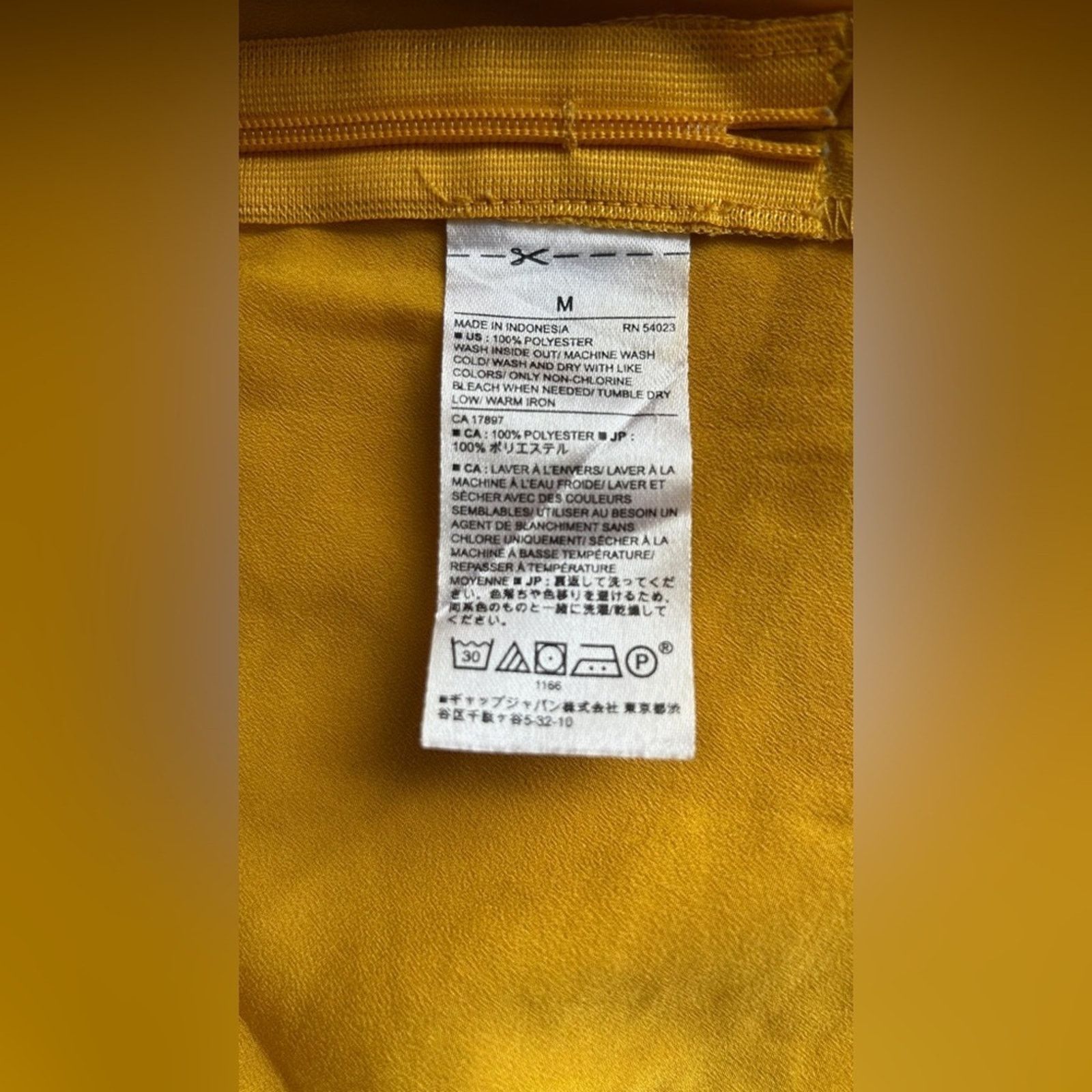 Banana Republic Banana Republic | Yellow Polyester Ruffle Blouse | Medium Size M / US 6-8 / IT 42-44 - 4 Thumbnail