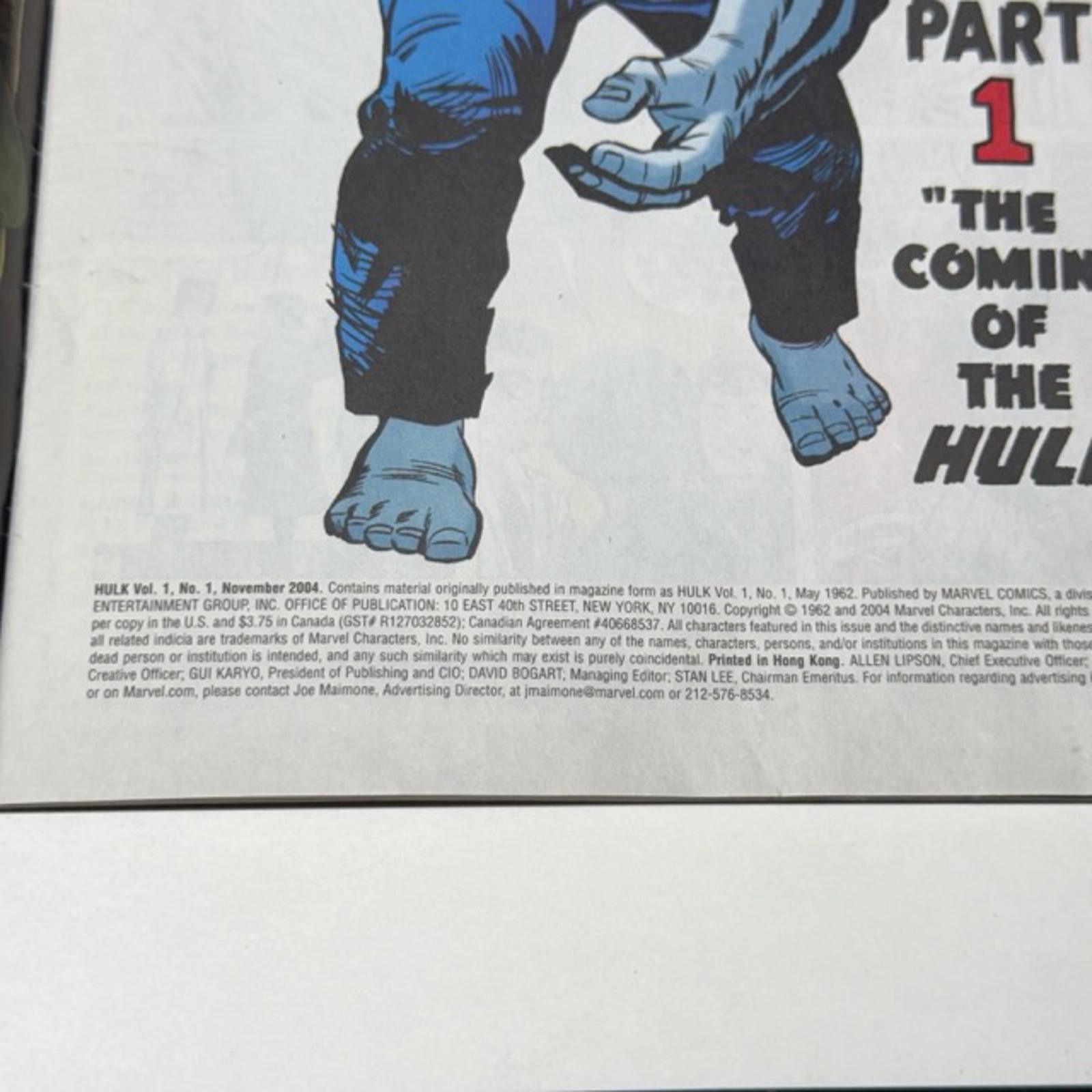 Marvel Comics Vtg MARVEL Incredible Hulk #1 NOV 12¢ 2004 NFR Reprint 1962 Size ONE SIZE - 8 Thumbnail