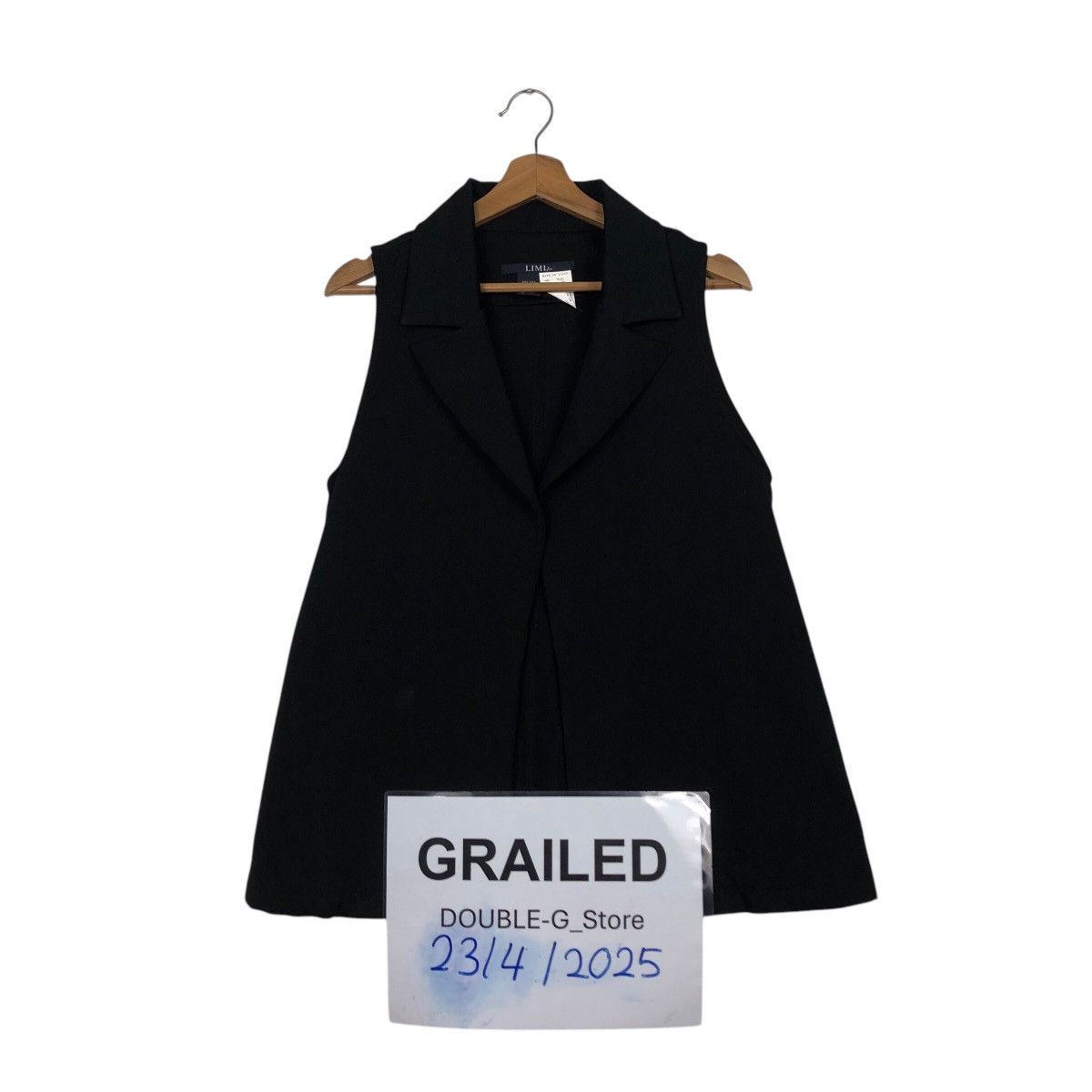 Limi Feu 📌Sleeveless Jacket Runway Rich Black No Button Limi Feu Size S / US 4 / IT 40 - 1 Thumbnail