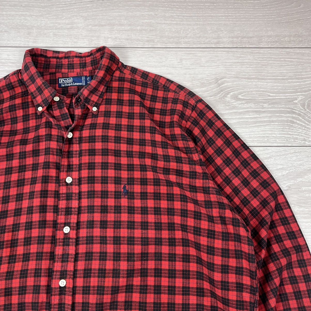 Polo Ralph Lauren Polo Ralph Lauren Vintage 90s Flannel Cotton Checkered Shirt Size US XL / EU 56 / 4 - 7 Thumbnail