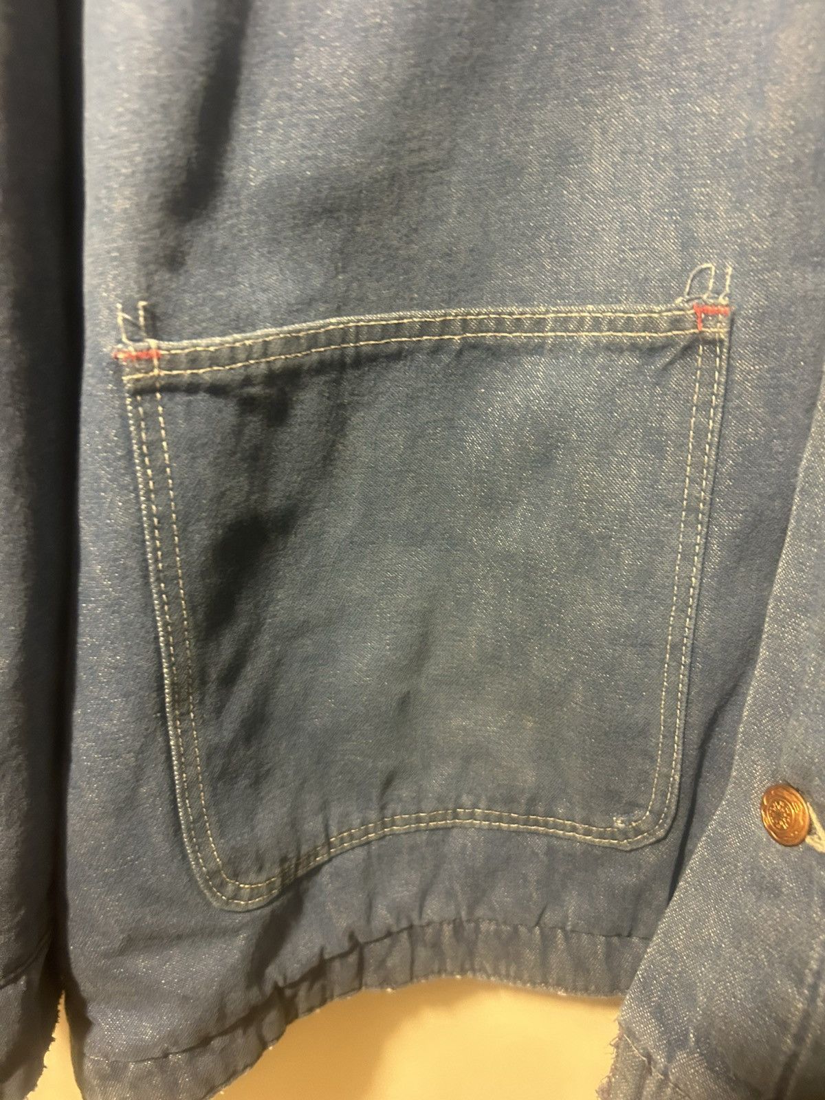 Wrangler Vintage 70s-80s Wrangler Denim Barn Coat Blanket Lined XL 46 Size US XL / EU 56 / 4 - 4 Thumbnail