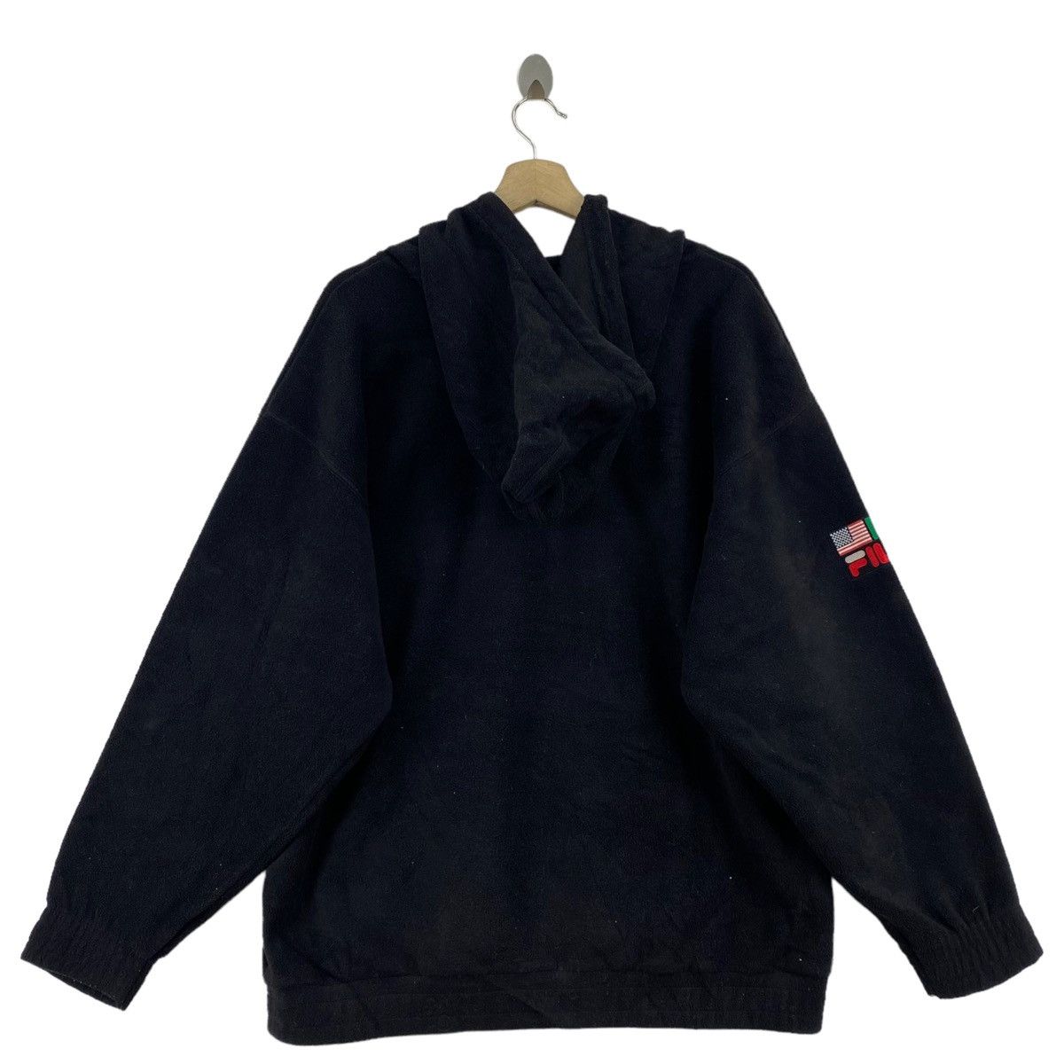 Fila × Vintage Vintage FILA Big Brand Embroidered Retro Sherpa Black Size US M / EU 48-50 / 2 - 5 Thumbnail