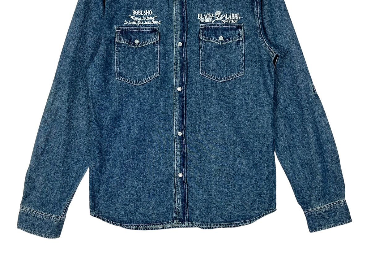 Japanese Brand Bernings Sho Embroidery Logo Snap Button Denim Shirt Size US L / EU 52-54 / 3 - 5 Thumbnail