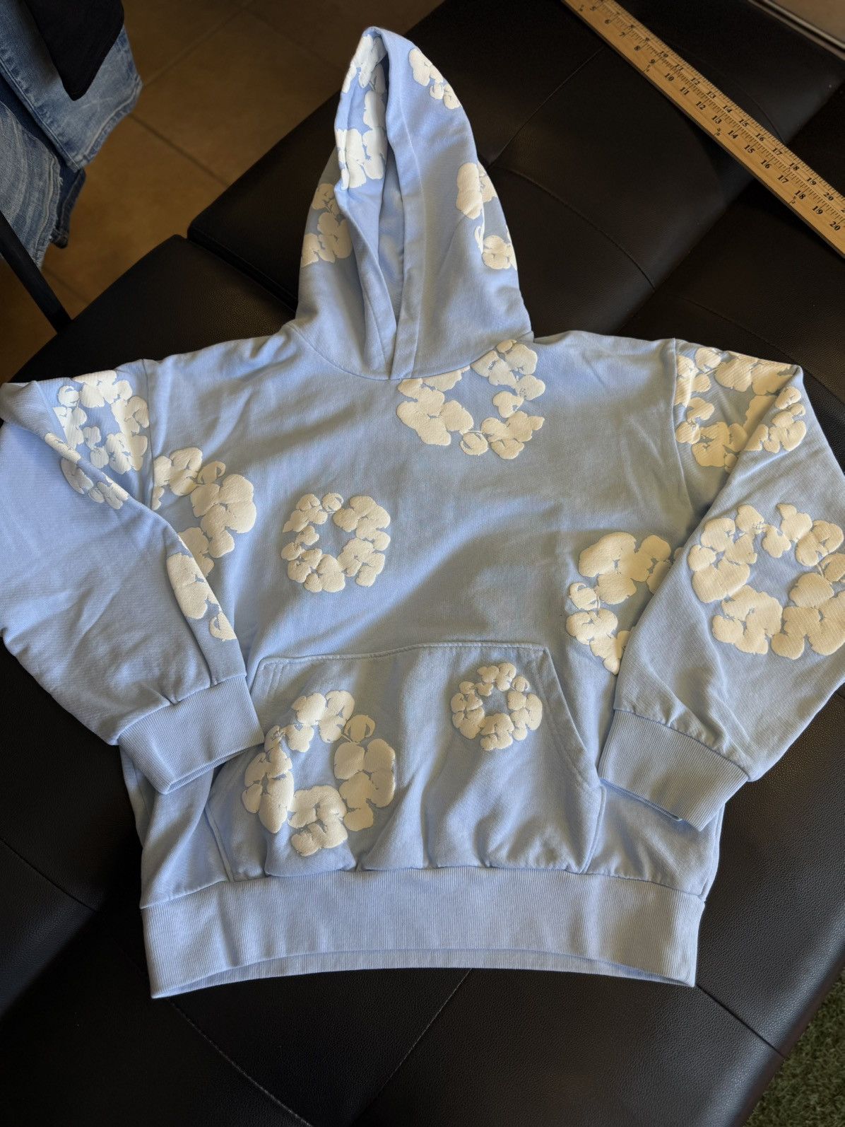 DENIM TEARS Denim Tears Cotton Wreath Hoodie Size Small Blue (NEW) Size US S / EU 44-46 / 1 - 1 Thumbnail