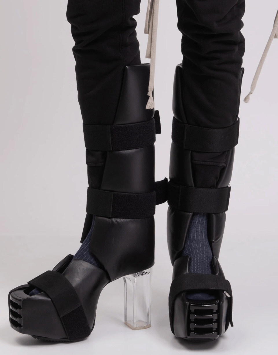 RICK OWENS Open Splint Kiss Leather Boots