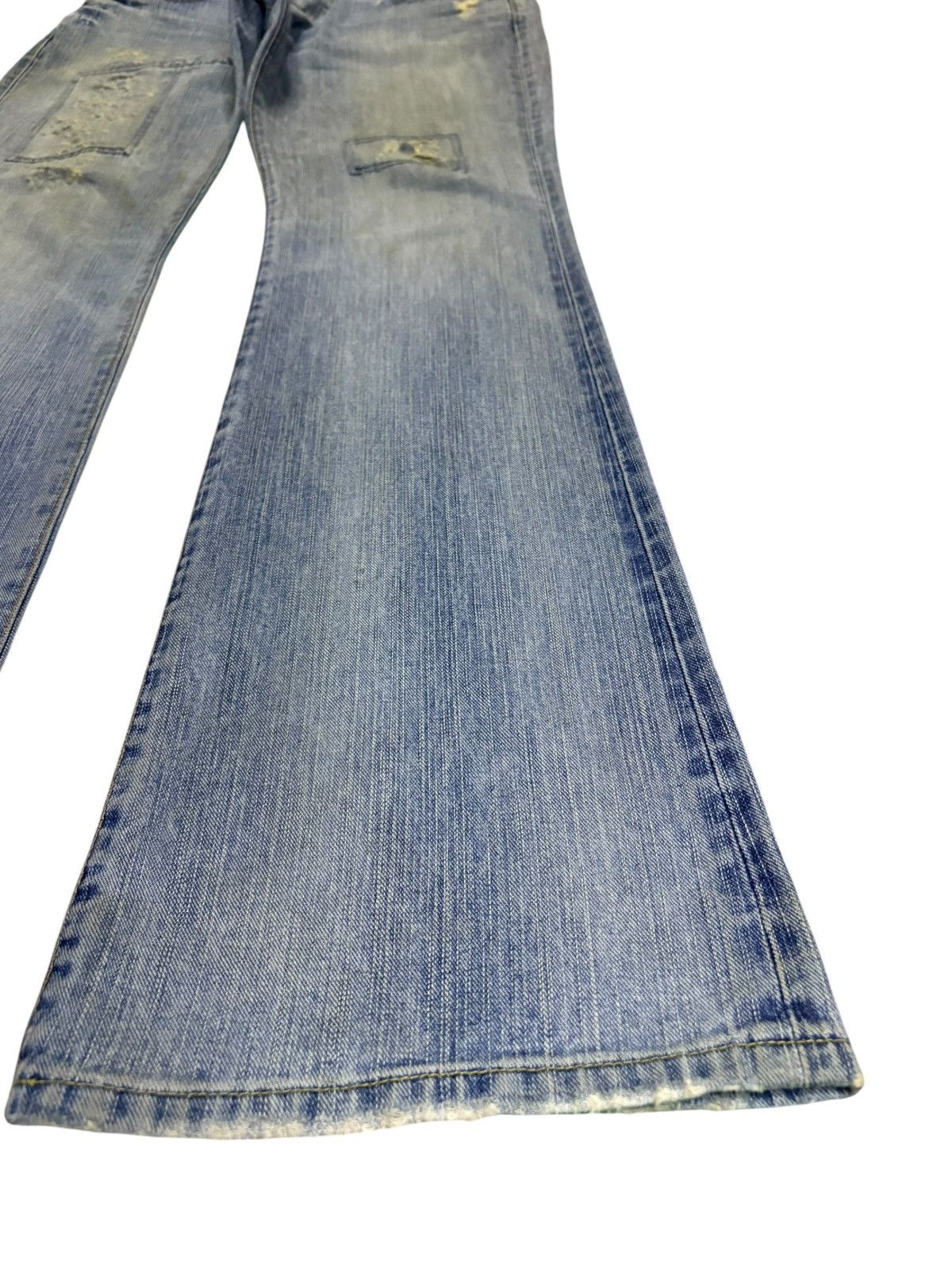 Edwin Exclusive Vintage Edwin Mud Wash Patched Flare Jeans Size US 34 / EU 50 - 7 Thumbnail