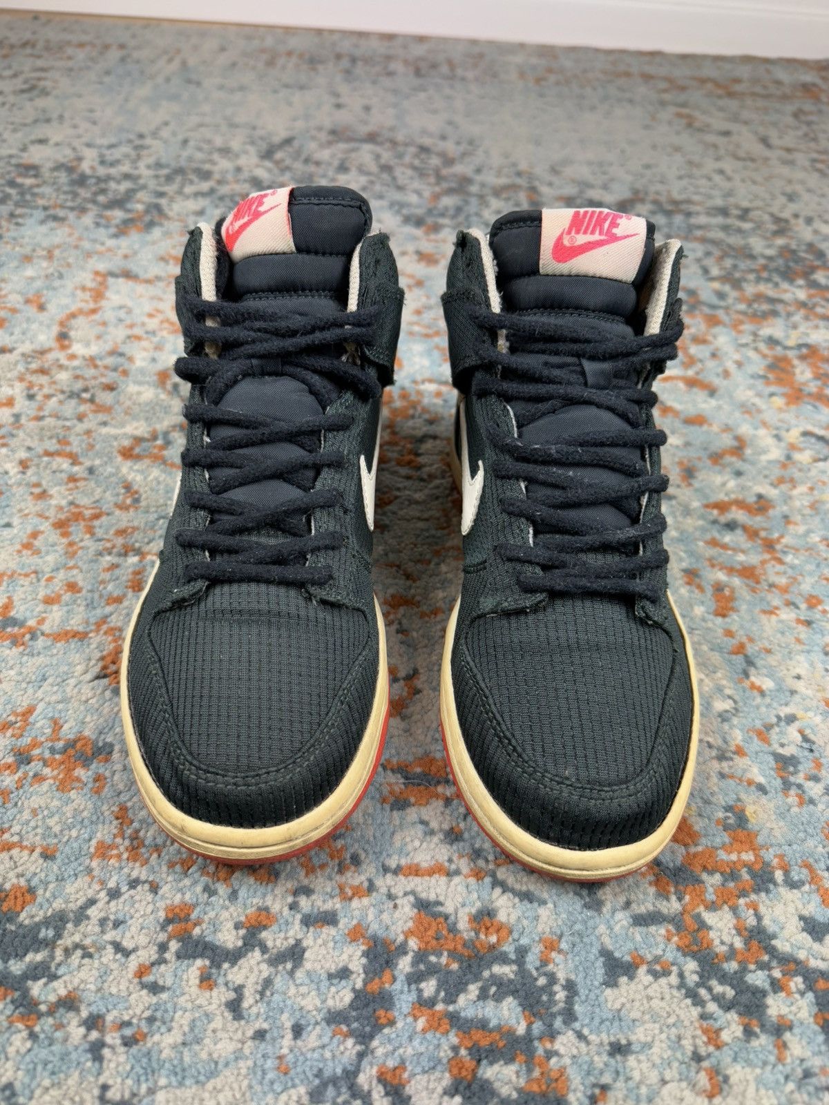 Nike × Vintage Vintage 00s Nike dunk high corduroy waffle knit style Size US 7 / IT 37 - 7 Thumbnail