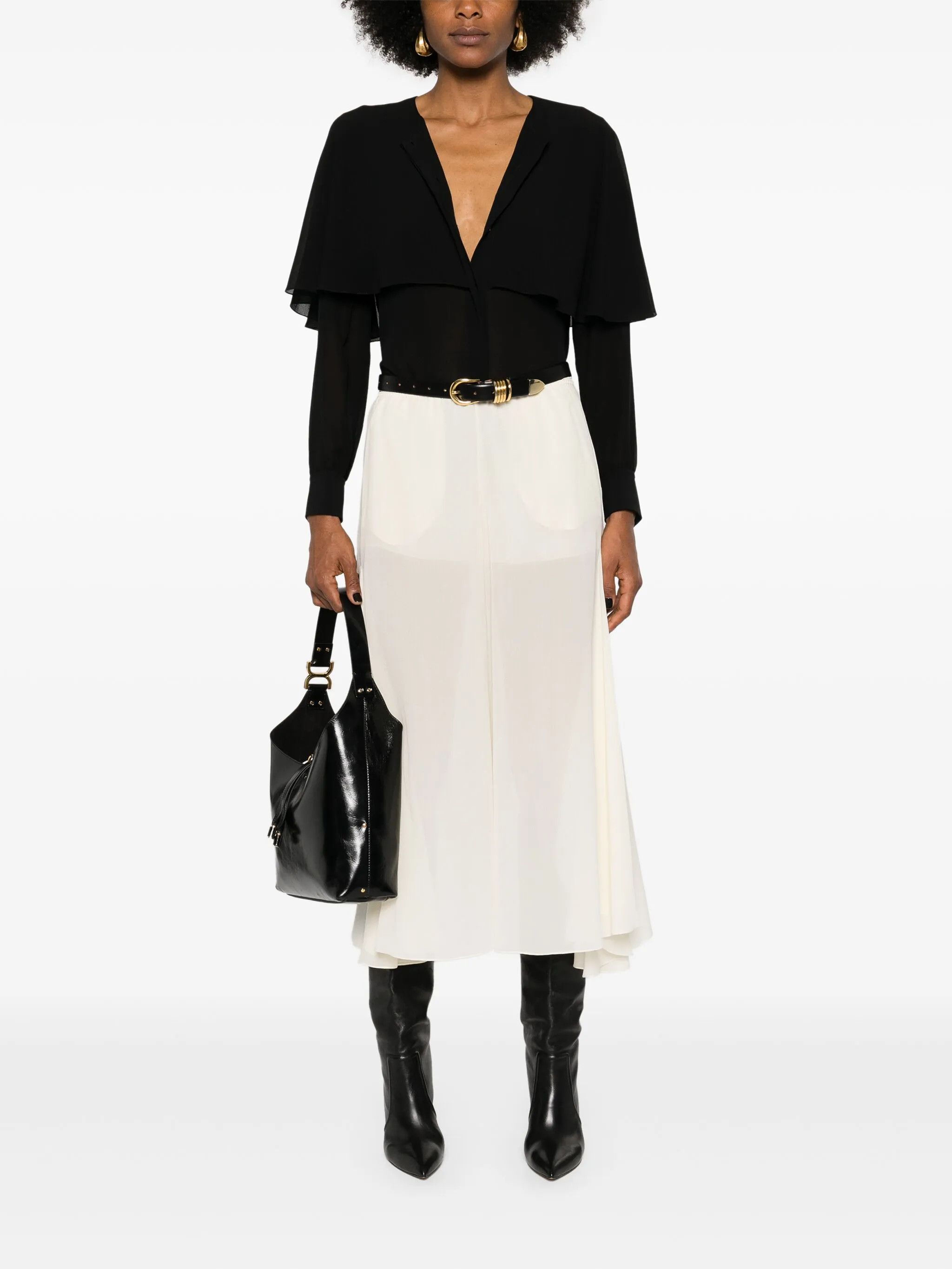 Chloe o1s22i1n0425 Silk Blouse in Black Size S / US 4 / IT 40 - 2 Thumbnail