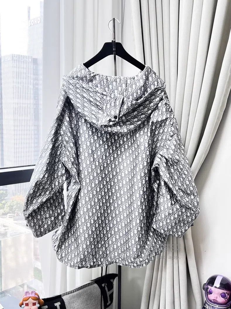 Dior Dior Gray full-print logo hooded windbreaker jacket Size XS / US 0-2 / IT 36-38 - 3 Thumbnail