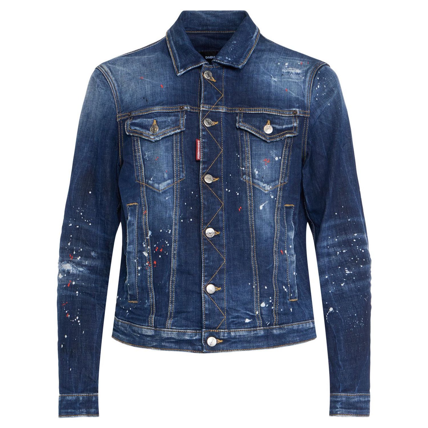 Dsquared2 DSQUARED2 Navy Dan Denim Jacket New & Authentic (Men's size: Size US S / EU 44-46 / 1 - 1 Thumbnail
