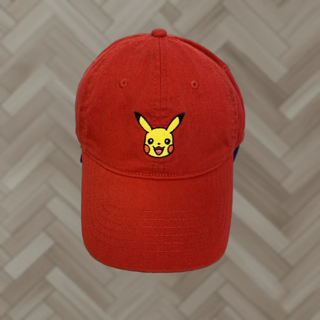 Vintage VINTAGE Pikachu Baseball Cap Men One Size Red OSFM 515 Pieces Collectible Hat Mens Size ONE SIZE - 1 Thumbnail