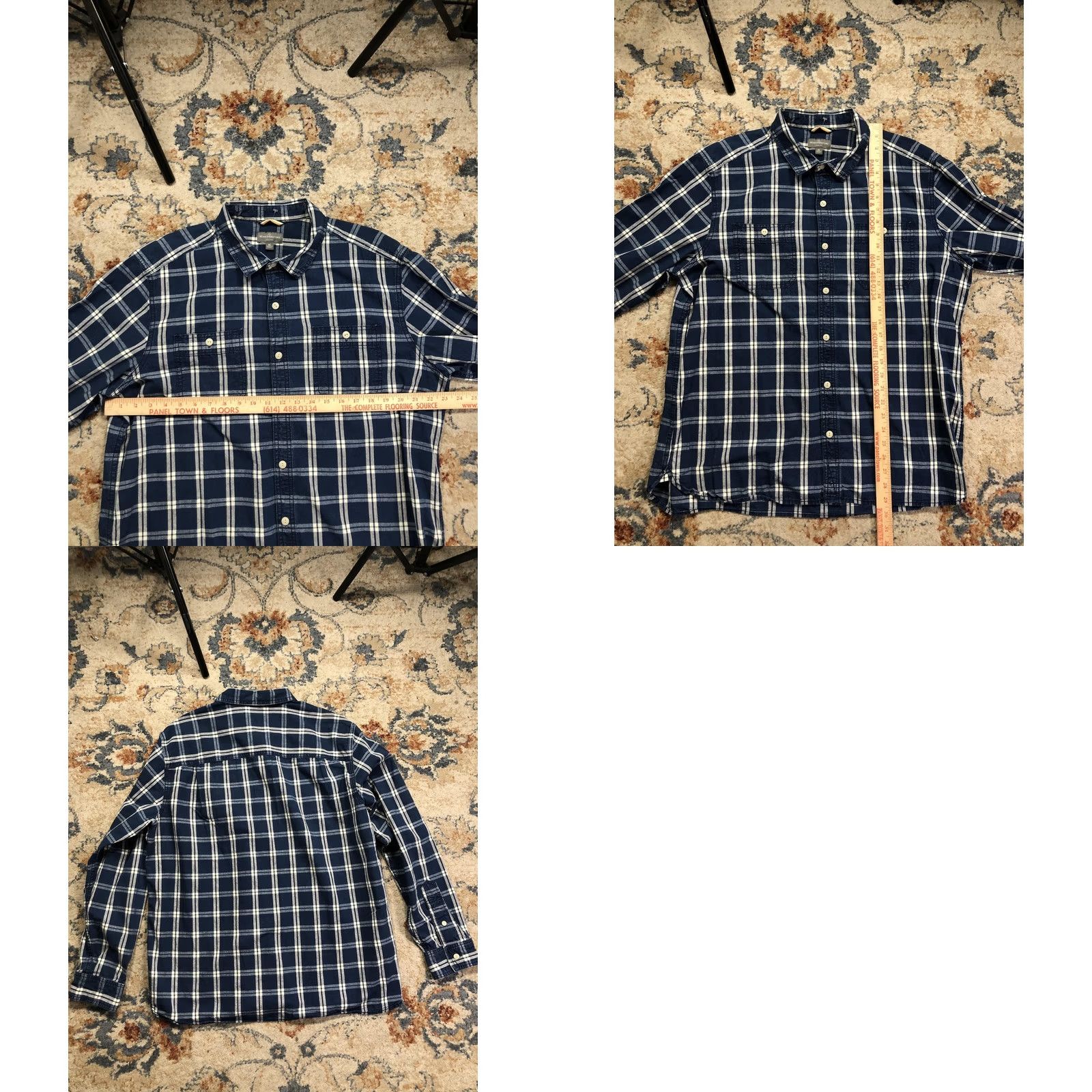 Vintage L.L.Bean Signature Shirt Mens XL Blue Plaid Long Sleeve Slim Fit Button Casual Size US XL / EU 56 / 4 - 8 Thumbnail