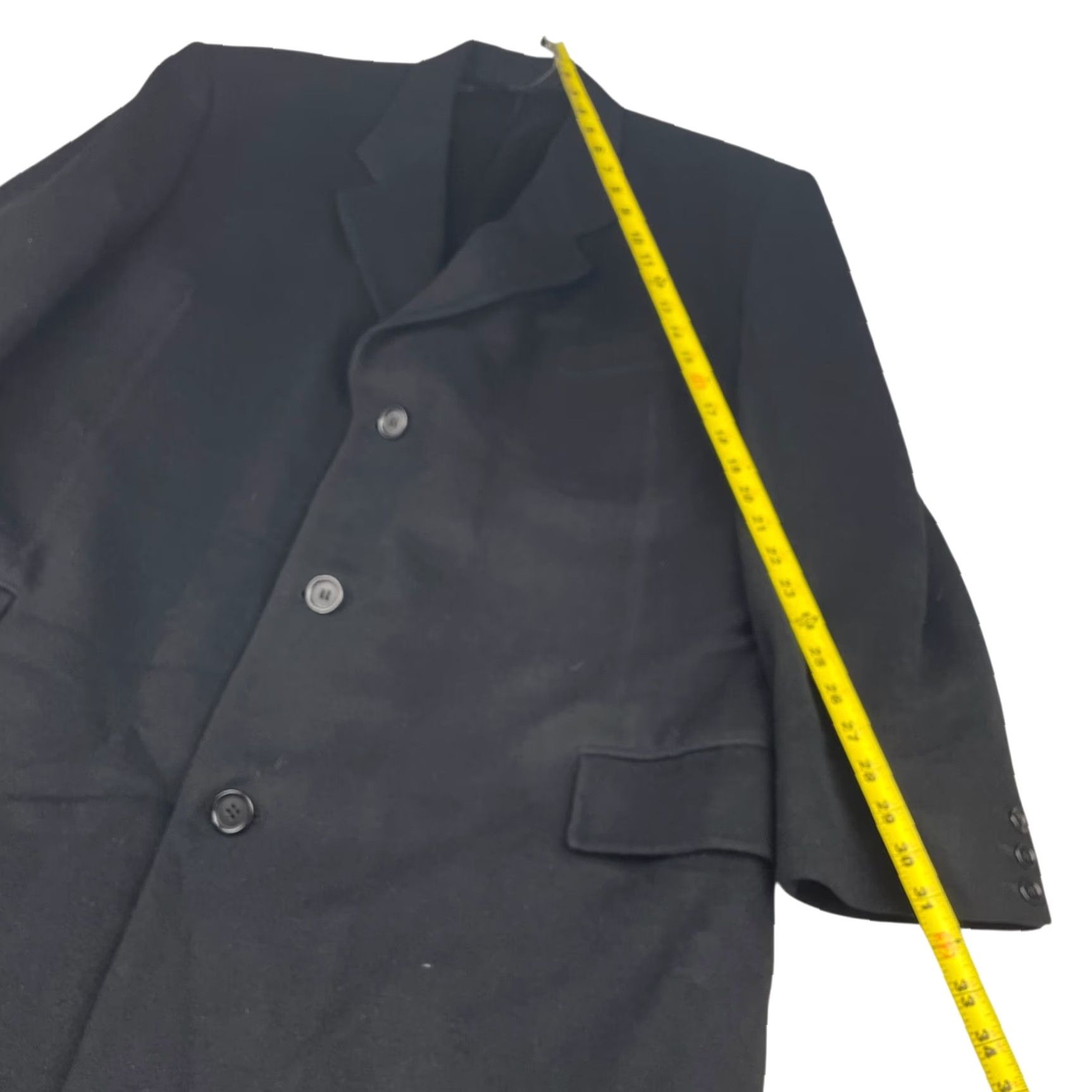 Vintage Holland & Sherry Coat Trench Overcoat Men’s 48L US 58 EU Black Wool 3-Button Heavyweight Long Pockets Lined Collared Vintage No (adjusted) Size US M / EU 48-50 / 2 - 7 Thumbnail