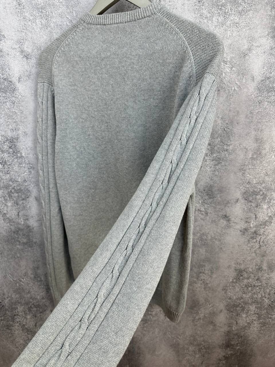 Alfred Dunhill Dunhill London Knit Sweater Cotton Cable Sleeve V-Neck Size US M / EU 48-50 / 2 - 10 Thumbnail