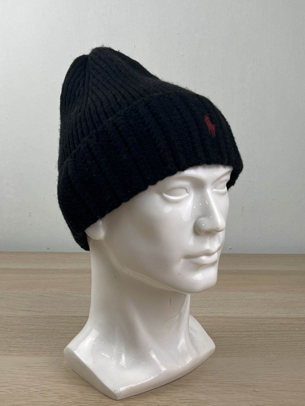 Polo Ralph Lauren Vintage Polo Ralph Lauren 90s Black Beanie Wool Hat Snow Cap Size ONE SIZE - 1 Thumbnail
