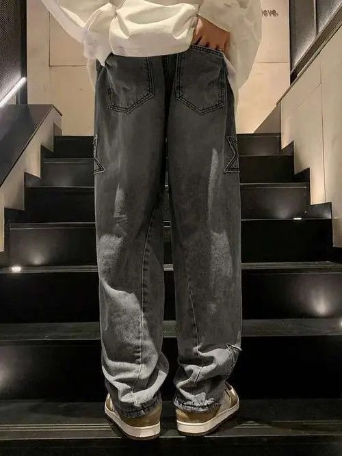 Japanese Brand Star Skate Baggy Denim Jeans Loose fit Size US 30 / EU 46 - 4 Thumbnail