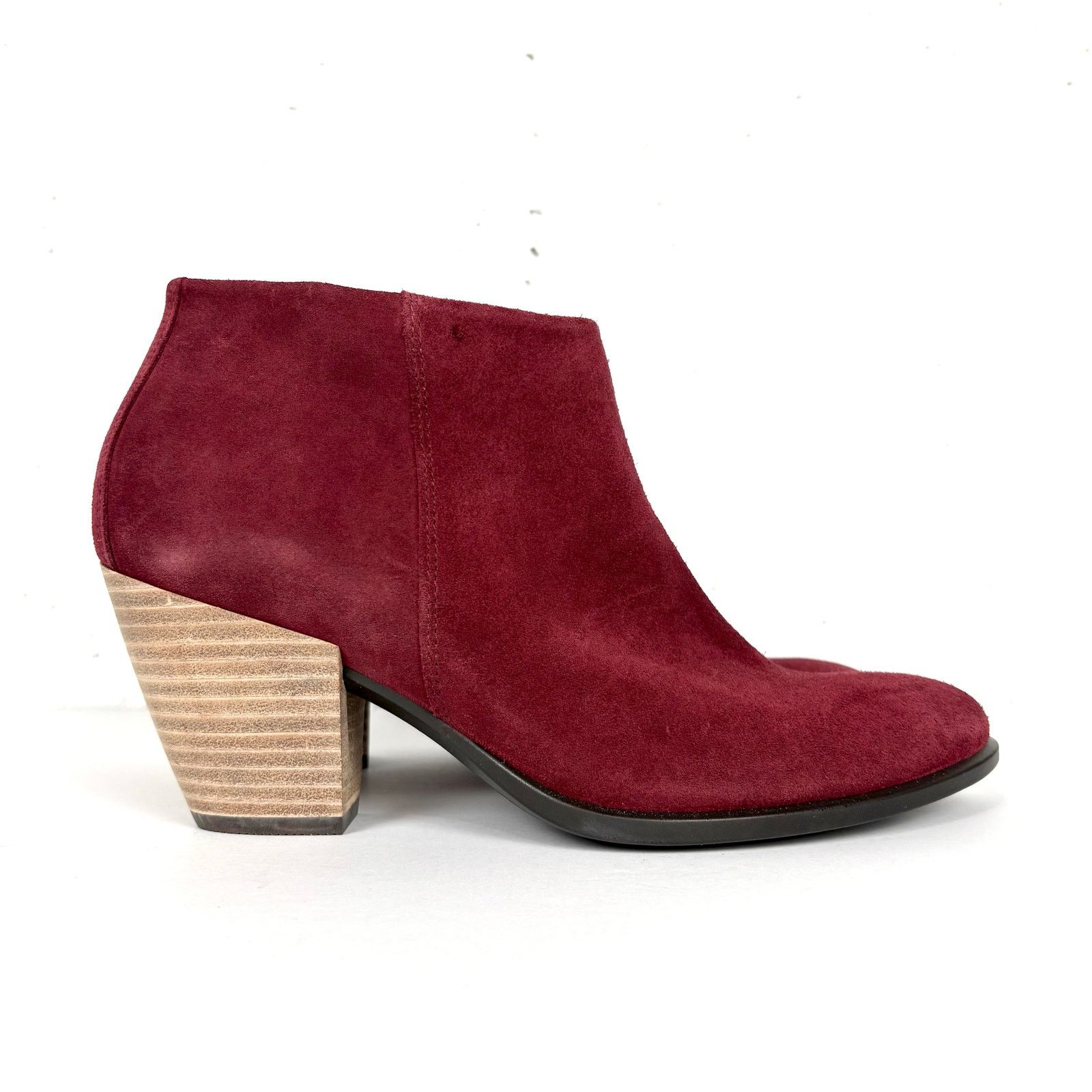 Ecco Ecco Shape 55 Western Ankle Boots Red Suede Block Heel 40 Size US 9 / IT 39 - 6 Thumbnail