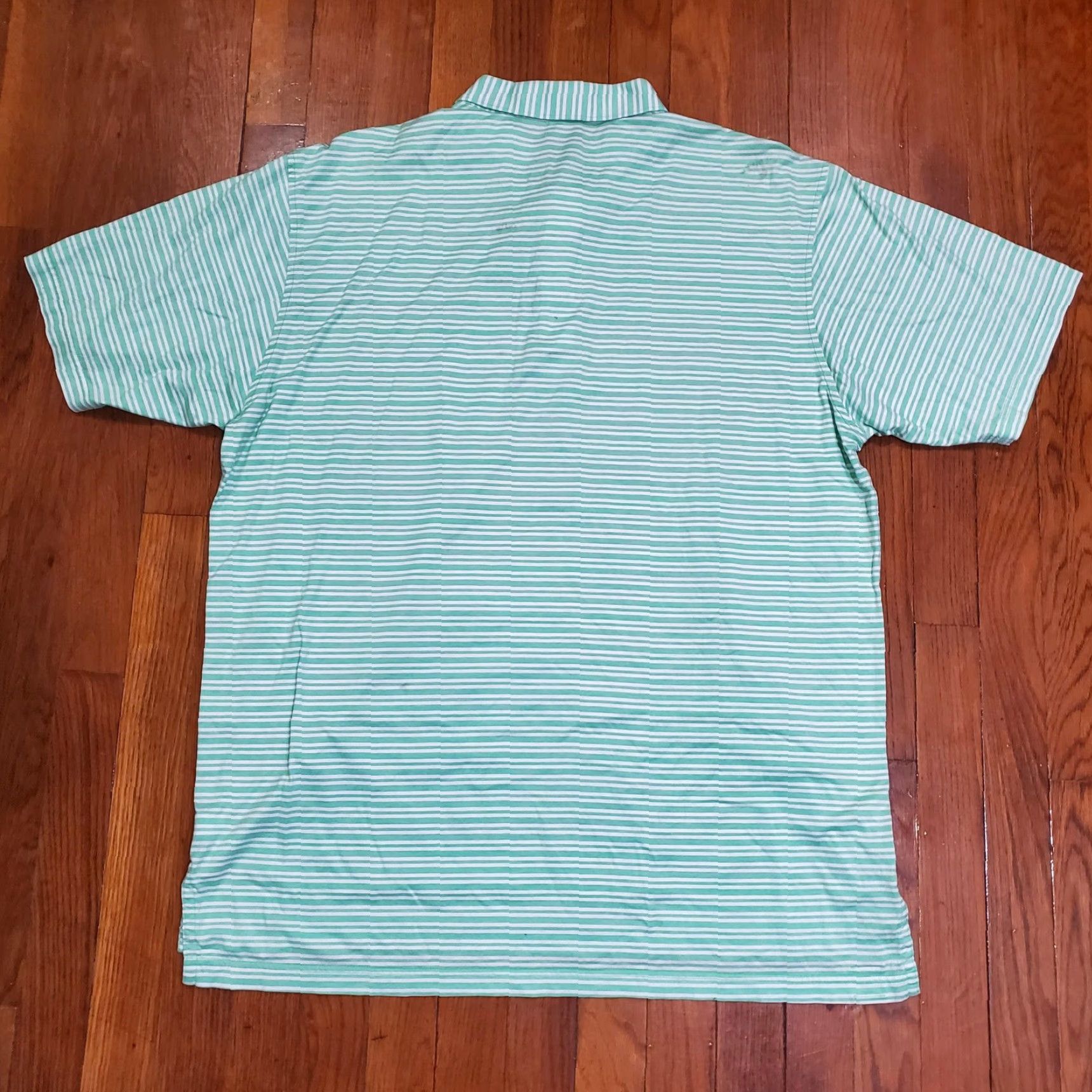 Peter Millar Peter Millar Polo Shirt Mens XL Green Striped 100% Cotton Short Sleeve Golf Logo Polo Shirt Mens XL Green Striped Size US XL / EU 56 / 4 - 6 Thumbnail