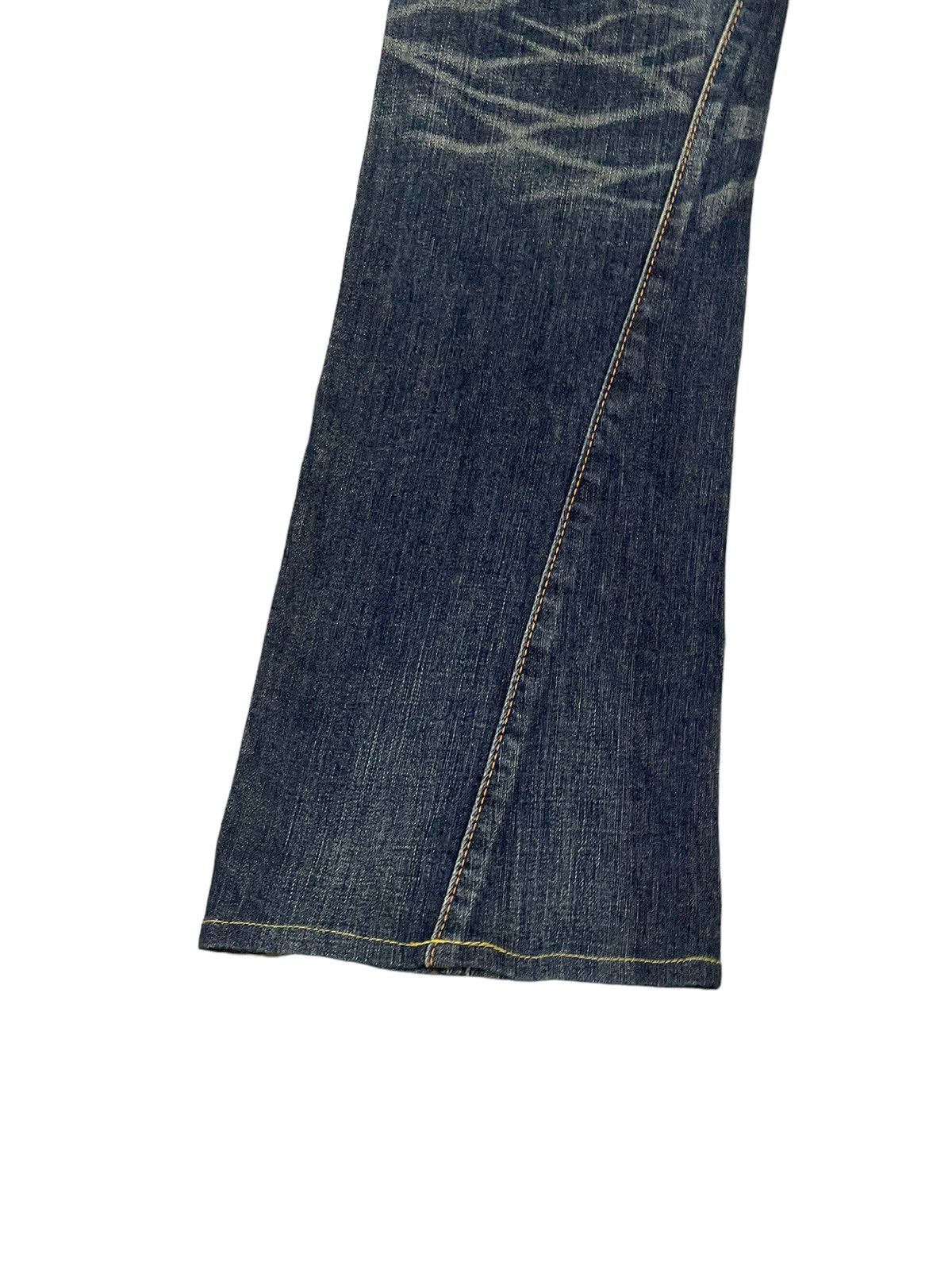 Edwin Flare Jeans Edwin Japan Faded Distress Stretch Boot Cut 8🟦3 Size US 31 - 16 Thumbnail